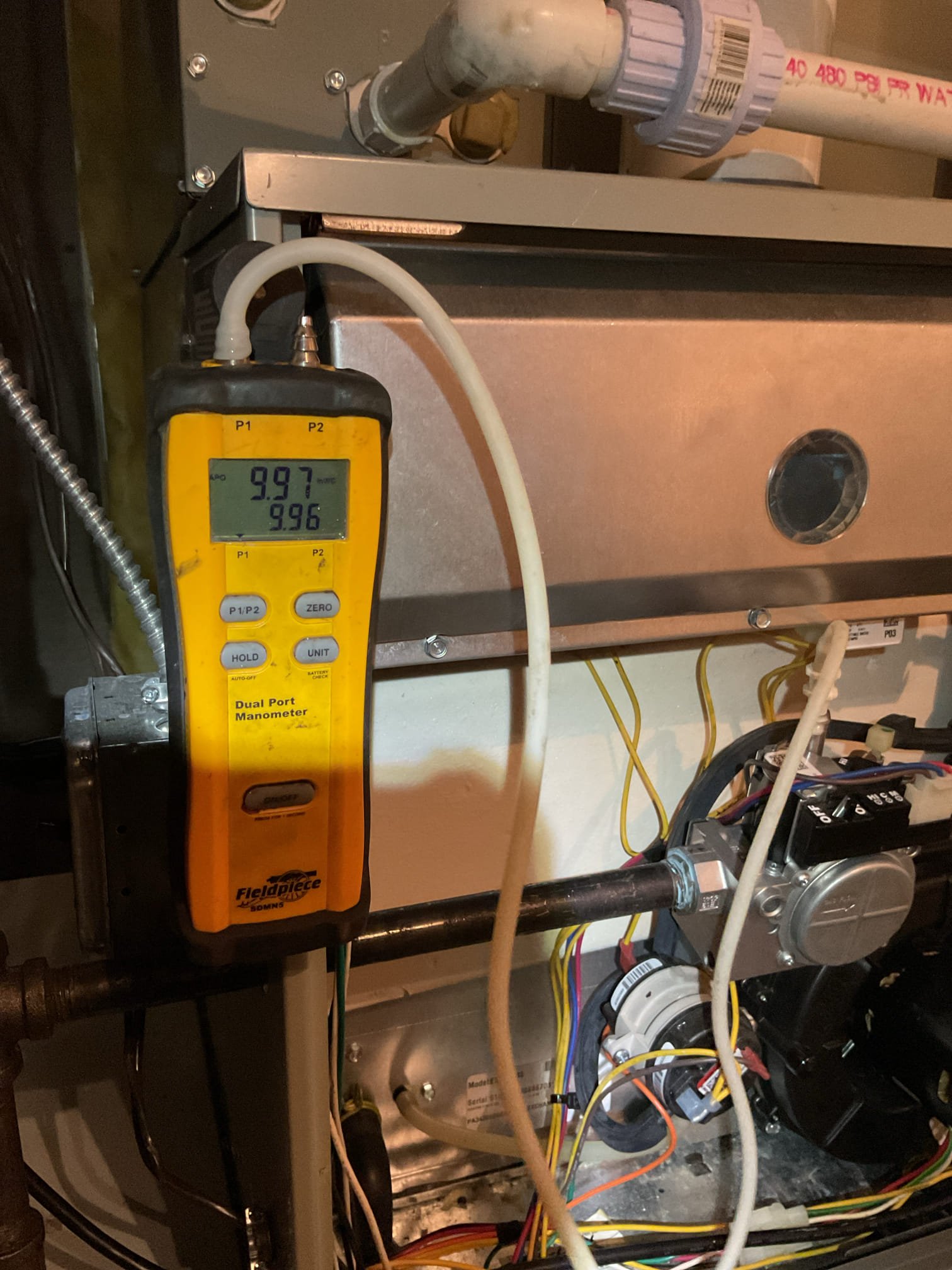 Luis 12-23-25 Replacement of heat exchanger and flame sensor, after repairs. Test system operation performed combustion test and check propane gas pressure ok. Cycle heater couple times ok. System is back in operation. 