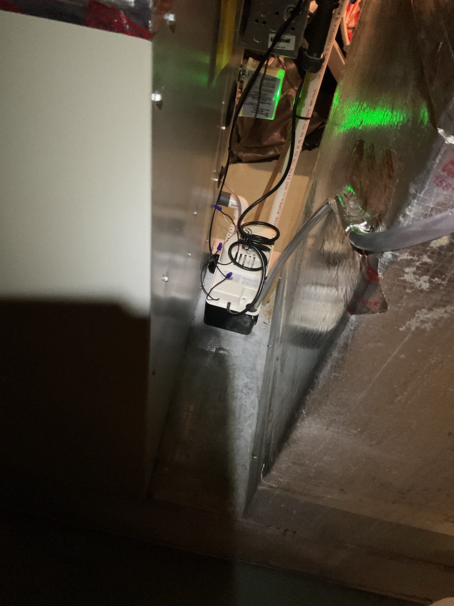 Luis 12-29-25. Customer called in for humidifier leaking. On arrival test humidifier operation found humidifier needed to be serviced and also condensate pump not pumping correctly. Provided estimate for the repairs. Customer approved repairs. After servicing and cleaning humidifier putting a new humidifier panel changing out condensate pump wire safety back into the heater test heater operation. Cycle heater ok. System is working properly now. I did adjust water flow to humidifier. 