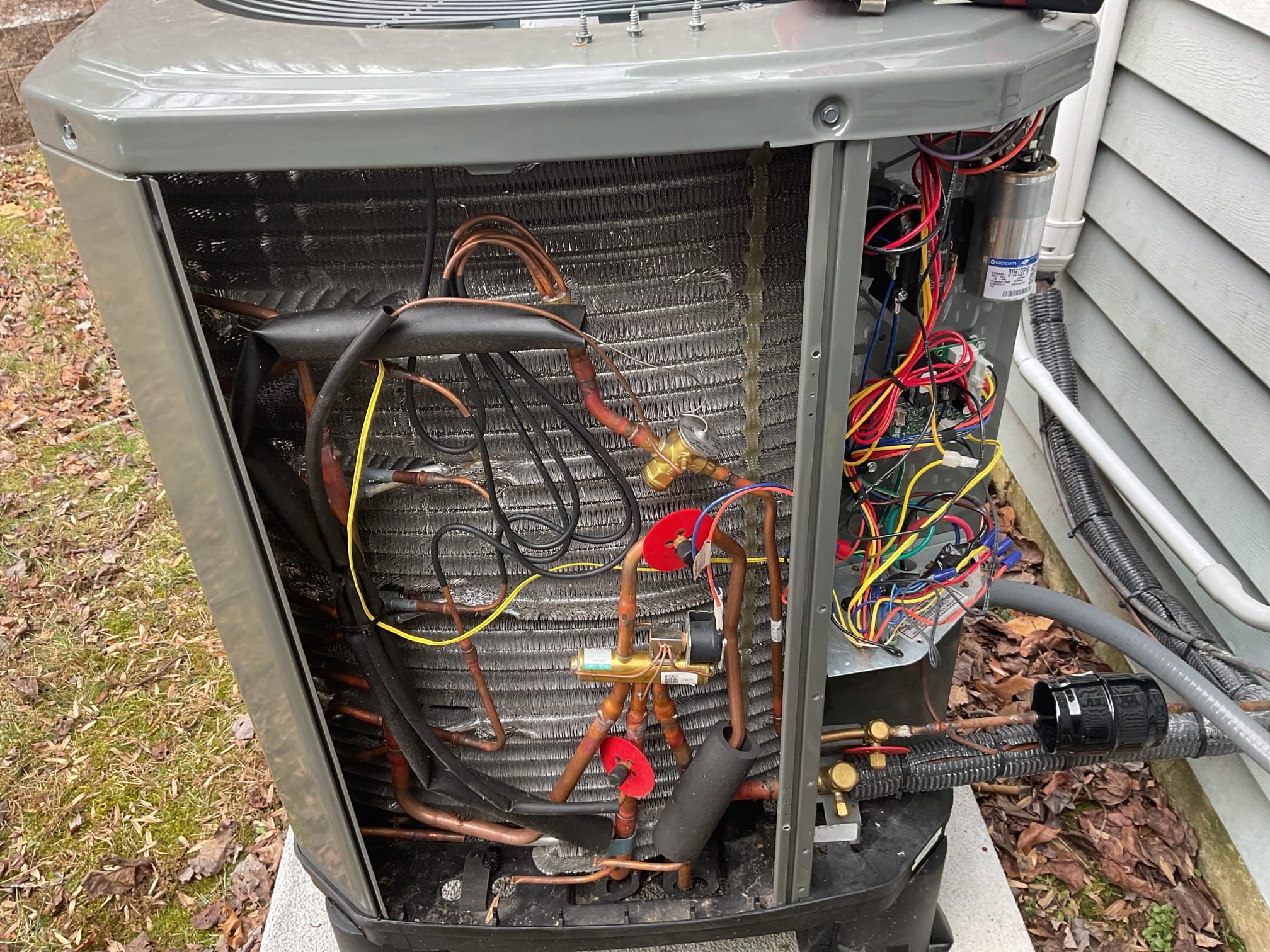 Installed new defrost board and (2) sensors. Cut j 2 jumper to defrost to 70 degrees. Tested operation. Heat pump is working properly at time of service. 