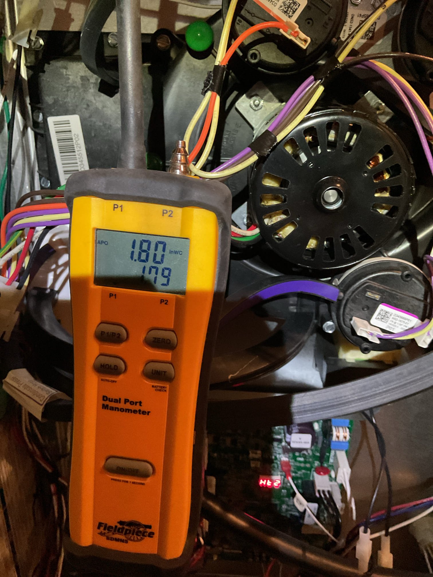 Not keeping up. Found the system would go into an error 3.2 pressure switch not closing. I found debris in the inducer pvc shavings and at the port for the 1st stage pressure switch. I removed the debris and tested the pressure and the inducer vacuum pull to be sure the switch was working properly.  Everything is back up and running no charge from new install.