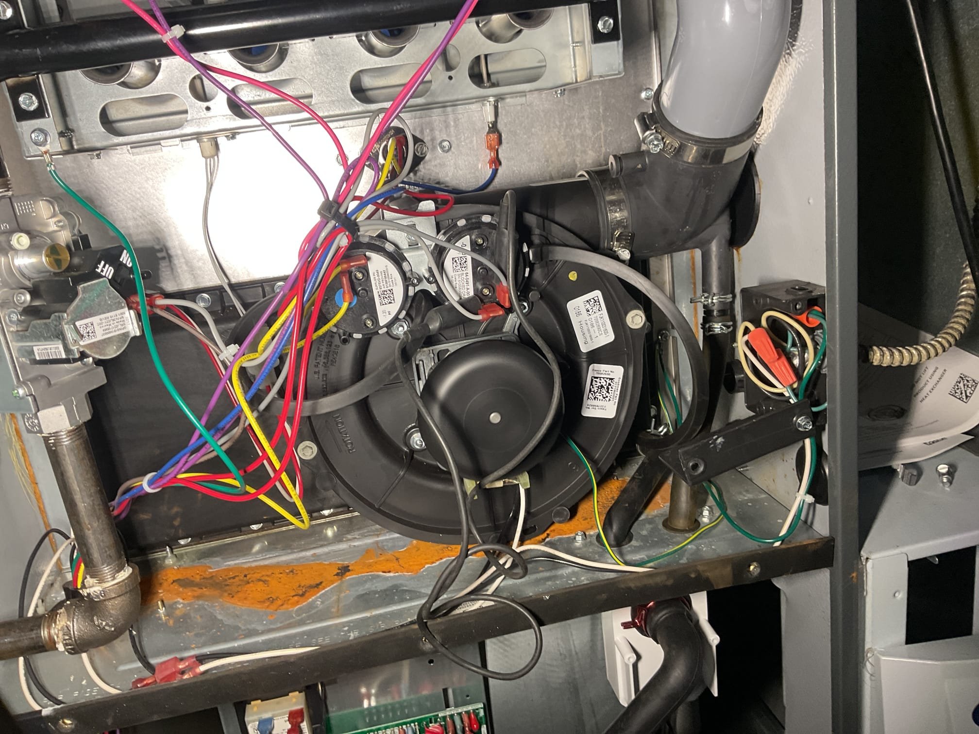 Fully assessed no heating situation. Found flames on furnace would cut out for a split second as it would run. Jumped out all safety’s one by one. Found that the left side pressure switch was opening for a split second during run time causing furnace to shut off. Need to order pressure switch kit tomorrow morning when distribution is open . Customer has very intermittent heat. Customer signed up for maintenance plan. 