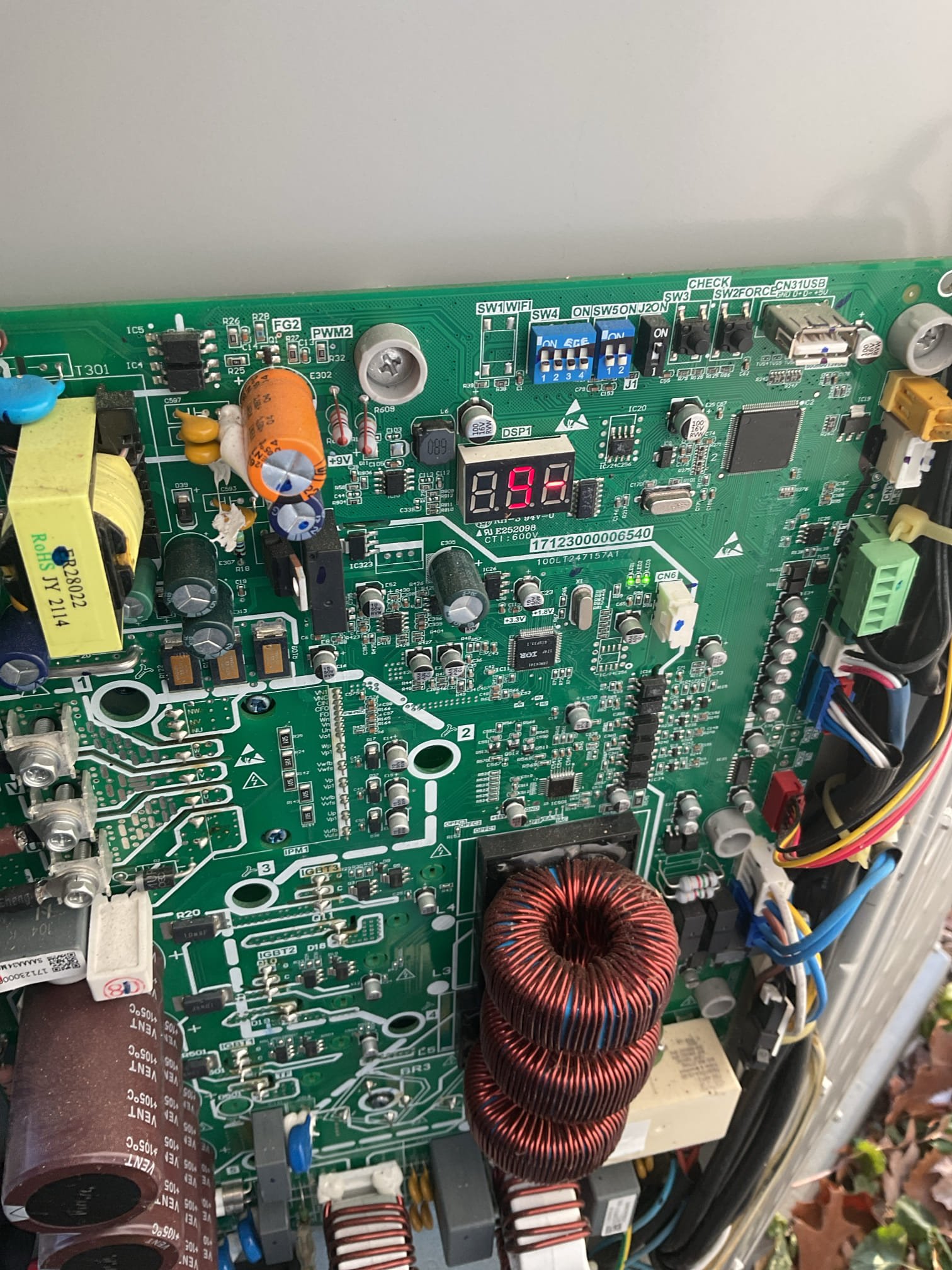 Fully assessed no heating situation. Found heat pump locked out on e5 error code. Found this to be a high/ low voltage protection error. Checked incoming voltage to system it was 242. Checked 410a pressures on digital board it was 268/87. This error is to protect the heat pump from damage. If outside unit would lock out on this code again breakers would need reset. Swapped out air filter with one homeowner provided. Heat pump is working properly at time of service. 