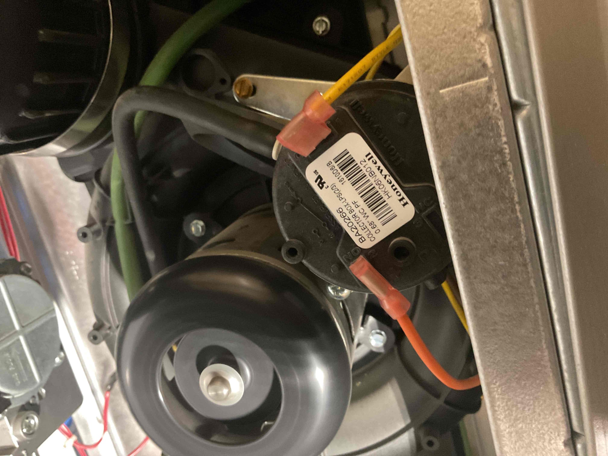 Fully assessed no heating situation. Found gas furnace locked out on a code 23 which is pressure switch closed before inducer motor starts. Pulled out dual pressure switch and found back pressure switch was stuck closed. Sucked on pressure switch hose and found water got into pressure switch. Got furnace to work for now, but it did shut down once while I was there. Need to provide estimate to replace dual pressure switches.