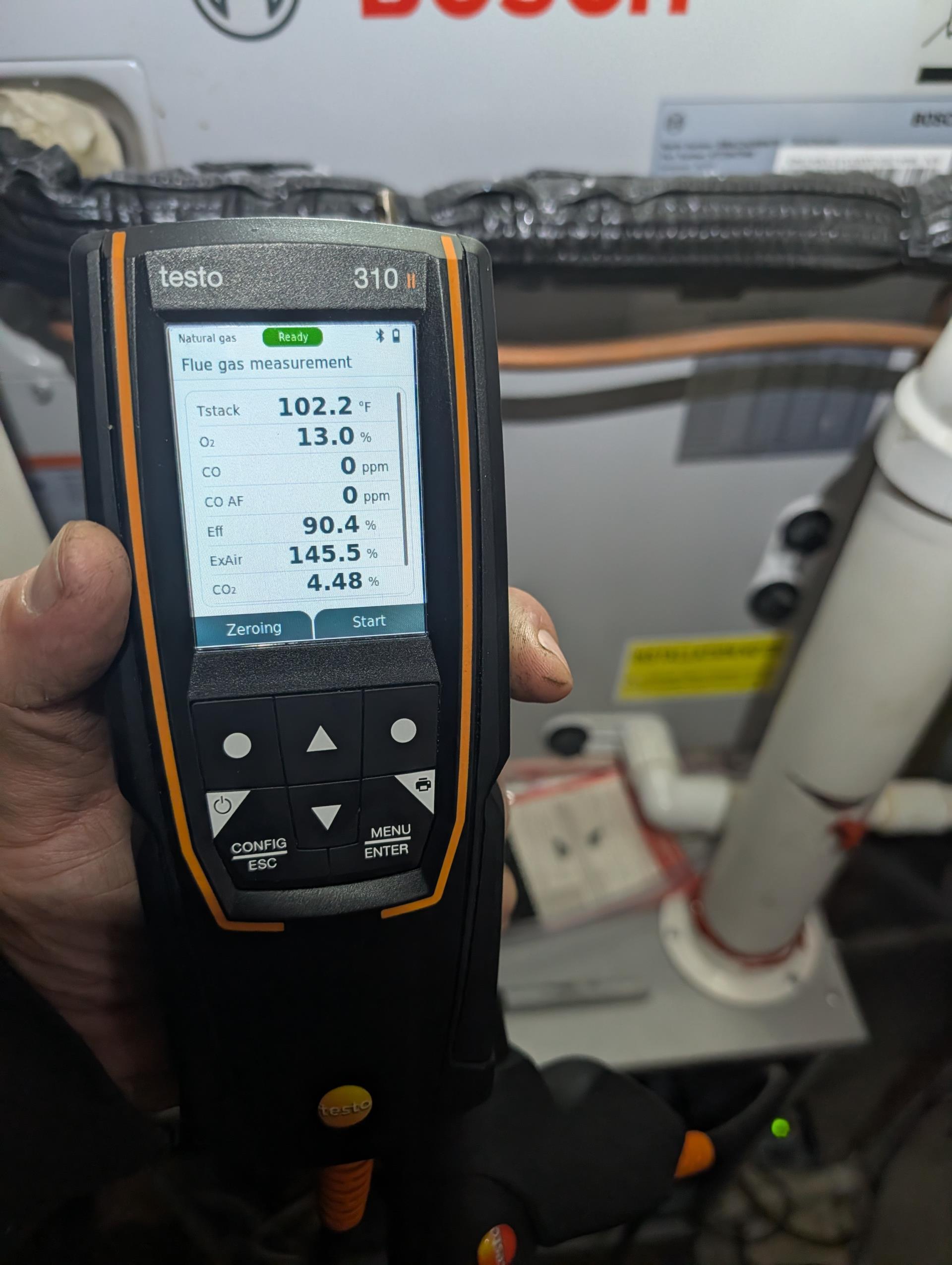 
Completed heat tune up for natural gas furnace.

Replaced 16x20x1 filter
Inspected heat exchanger, burners, flue pipe, inducer assembly and hoses
Inspected hot surface ignitor and verified resistance with meter
Cleaned flame sensor and verified flame rectification circuit
Measured temperature rise and static pressure
Checked wiring, controls, electric motors and components 
Checked manifold gas pressure
Inspected drain and pump. Cleared EZ trap and drain line, added treatment tabs to pump. 

Combustion, draft and smoke tests: Pass

Gas furnace is operating well at this time. 

