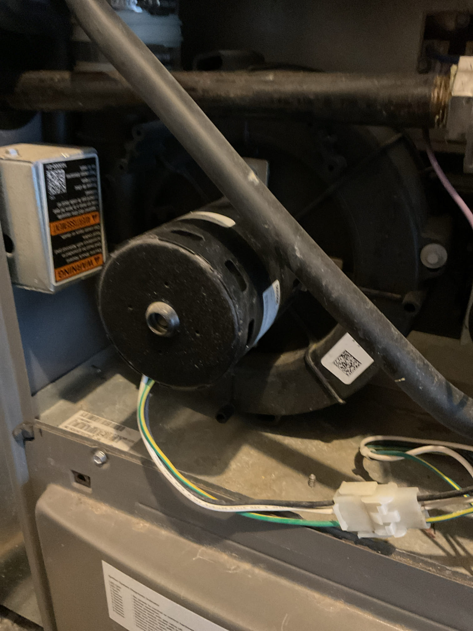 I arrived to the customers home to service their 7 yr old gas furnace system. 
I started with checking the air filter and replaced , the filter size is 16x25x1. I checked all my electrical connections and voltages. I inspected and tested the  burners , flame sensor and the igniter. I water tested all tubing and hoses. I inspected the exhaust and fresh air pipe for restrictions and bellies. I inspected the inducer and the blower motor operation. I checked and tested for combustion and took temp rise splits at the return and the supply. Everything is running fine at this time of service. 

I did replace the customers 5 mfd blower motor capacitor that I recommended in may 2024. Collected 260.03 paid by cc. 