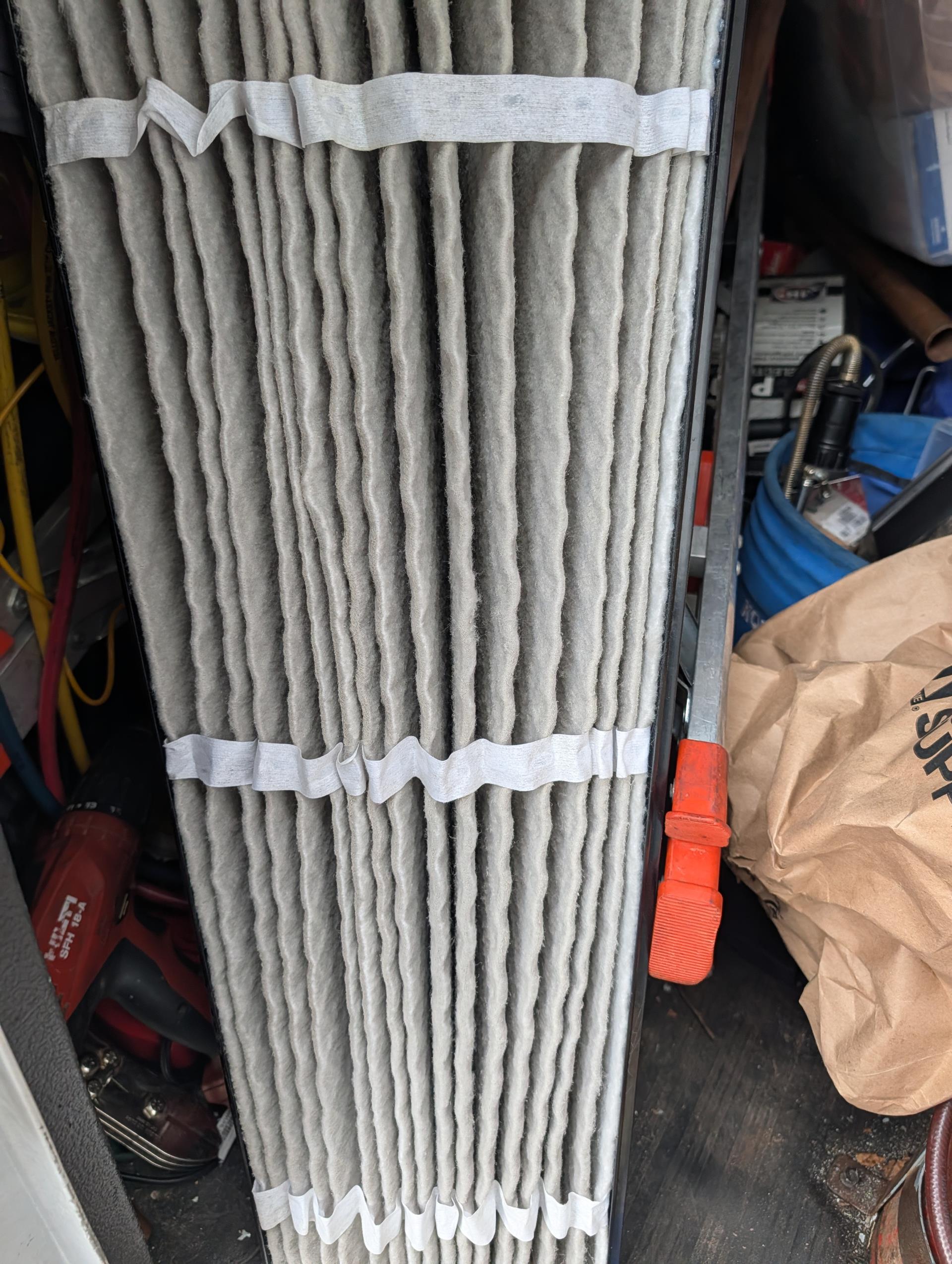 
Completed heat tune up for natural gas furnace.

Replaced Aprilaire 413 filter
Inspected heat exchanger, burners, flue pipe, inducer assembly and hoses
Inspected hot surface ignitor and verified resistance with meter
Cleaned flame sensor and verified flame rectification circuit
Measured temperature rise and static pressure
Checked wiring, controls, electric motors and components; equipment has surge protection 
There is a condensate pump safety, EZ trap and wet switch 

Combustion, draft and smoke tests: Pass

Gas furnace is operating well at this time. 
