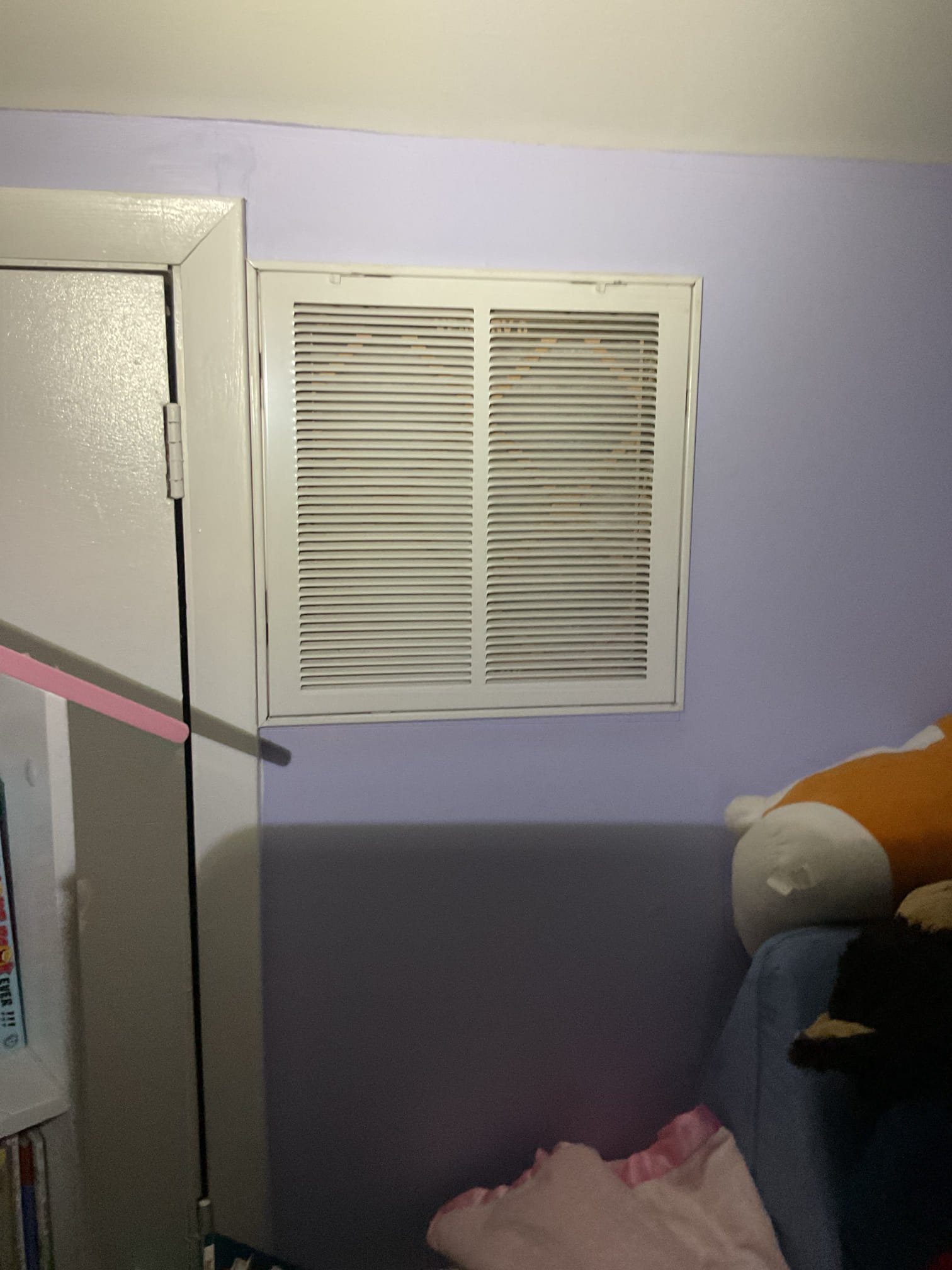 Added. Piece of foam insulation and taped the one side of the 14x14” return grille in their daughters bedroom.
There is a slightly greater vacuum on that return now that I secured that flex better and put a clean filter in and as a result a piece of paper began vibrating in the bay.

The system was set to Fan On when I left today as I had told Vien before leaving. She set Fan back to Auto. 

System operating well at this time. 