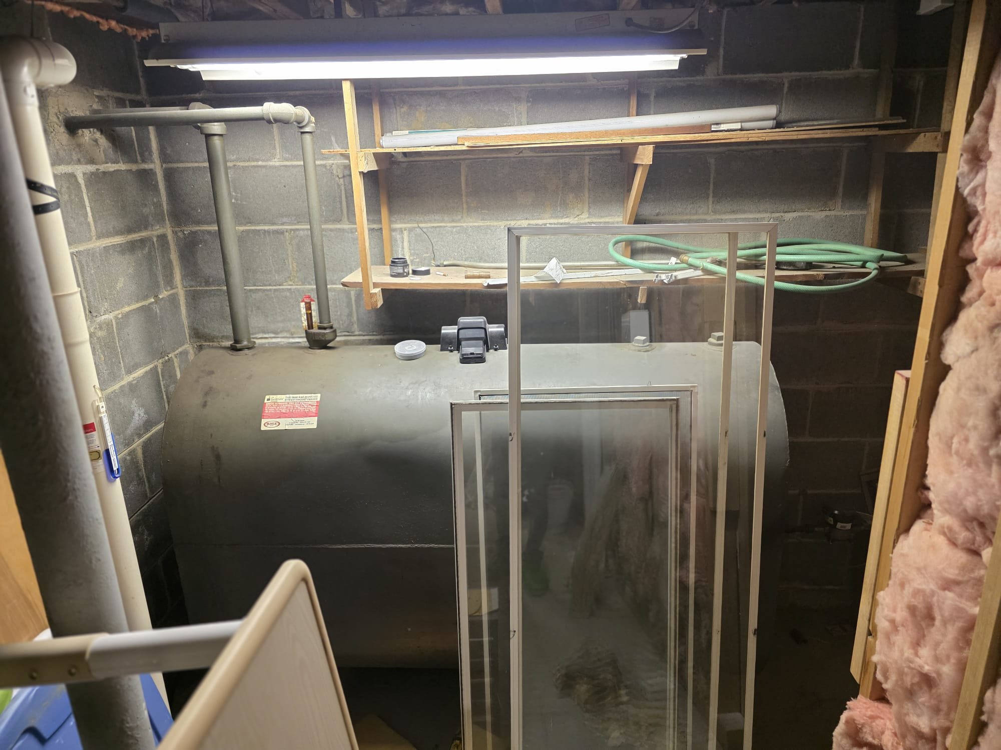 Reviewed job and tried to determine best way to run new venting and gas line.  It would ve best to replace boiler with another oil boiler.