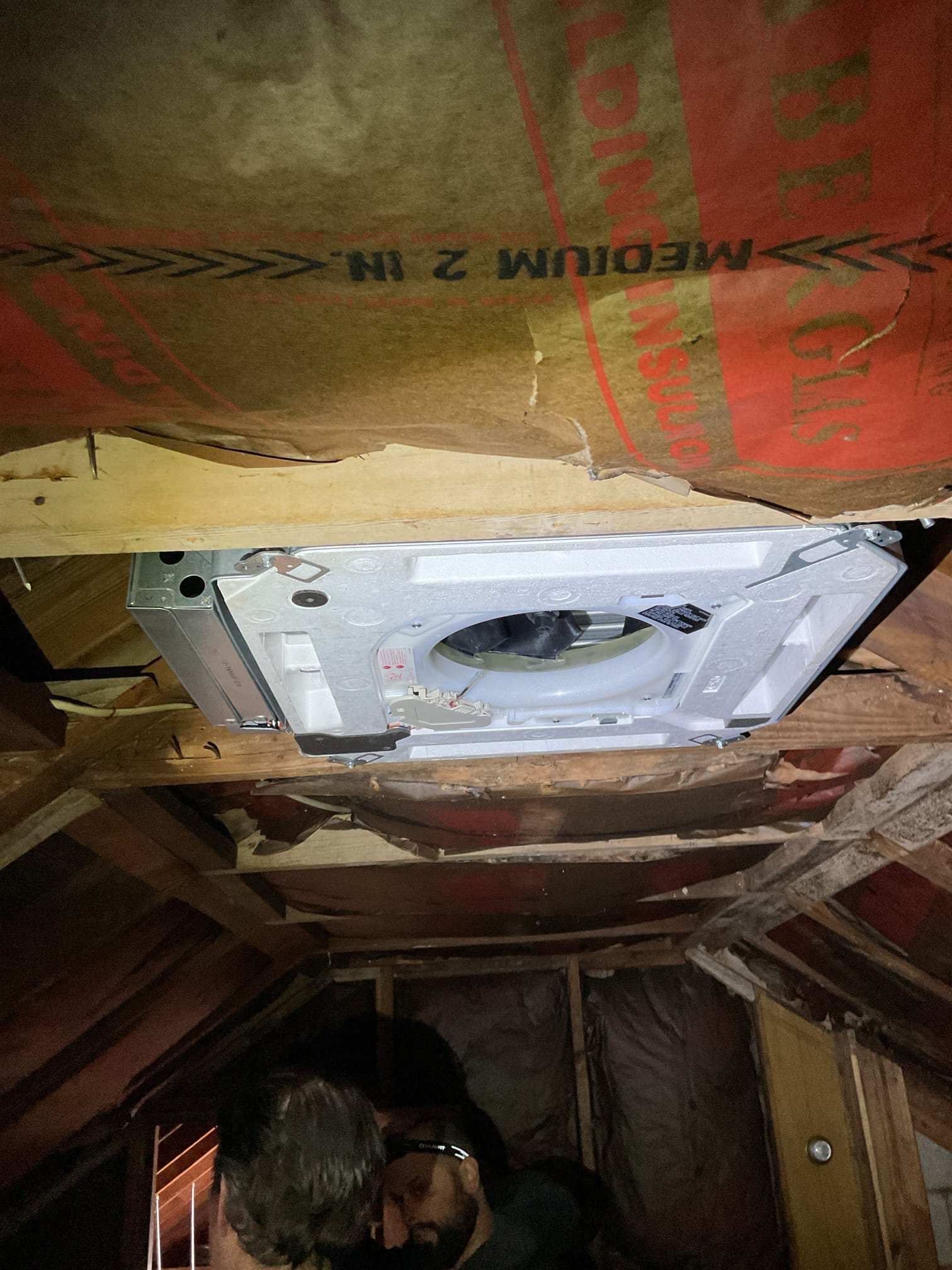 Installed new mini split system. Mounted 2x4’s and hung units using off thread. Installed new breaker and new power wire to outdoor unit. Installed new condensate from each unit and pitched appropriately going outside. Ran new communication wire to each unit. Mounted a branch box in the attic and mounted a branch box in the basement. Cut necessary holes in siding and mounted new slim duct. Ran new line sets to each unit and pressure tested line sets. Left the system on pressure overnight. Placed lineset on vacuum. Charged the system for 18lbs and 7oz. 

Installed new outdoor unit. Leveled the ground and placed down new pad. Installed new rectorseal with voltage monitor. 