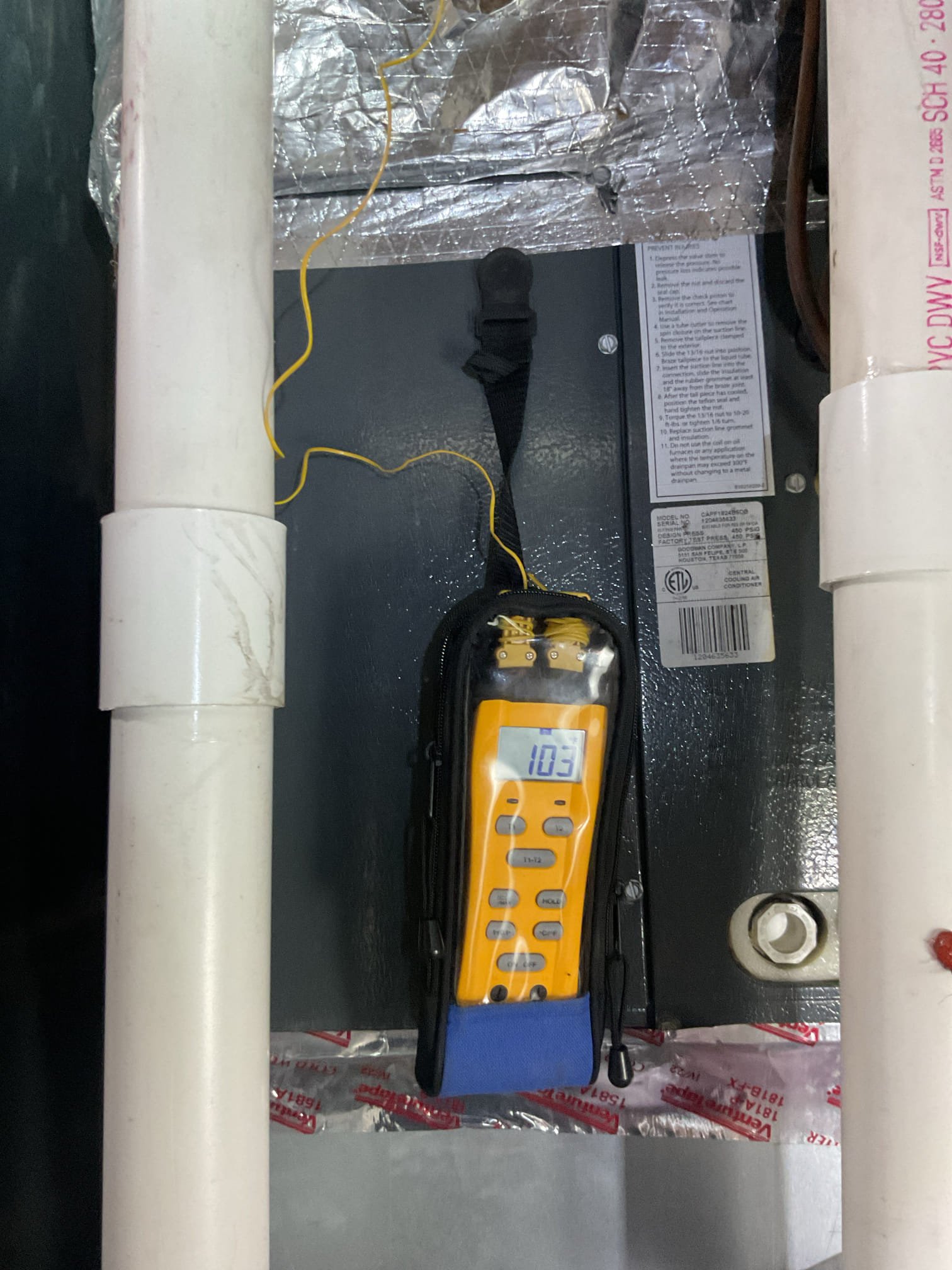 Luis 1-5-26 customer called in for issues with heater. He has to reset power on and off for heater to come back on. I check error coded history and is showing ee1 low pressure switch stocked closed. I check pressure switches and I did noticed during troubleshooting contacts would stayed on when inducer not running, only did it once while on site. I would recommend replacement of pressure switches. Provided estimate to replace switches under parts warranty. Customer approved repairs. Office to order parts.

1/9/26

Replaced furnace pressure switches.
Measured draft at both points using a manometer (secondary cover box and inducer) Draft is good (-.88”)
Tested system. Temperature rise Good
Combustion and draft tests: Pass

System operating well at this time. 
