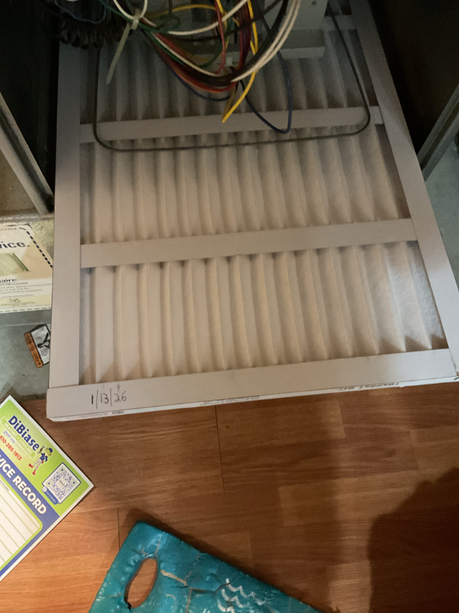 I arrived to the customers home to service there 22 yr old 80% gas furnace system. 
I started with checking the air filter and replaced, filter size is 16x25x1 . I checked all my electrical connections and voltages. I inspected and tested the  burners , flame sensor and the igniter. I inspected the exhaust for restrictions and rust and holes. I inspected the inducer and the blower motor operation, and the heat exchanger. I checked and tested for combustion and took temp rise splits at the return and the supply. The system is currently operational and passed combustion , but past normal life expectancy. Replacement of system is strongly recommended in the very near future.

Recommended some water safeties for the furnace and a/c .
This is a finished basement, and these devices would help prevent water damage. 

Wet switch and a ez trap details are in estimates and pricing. 