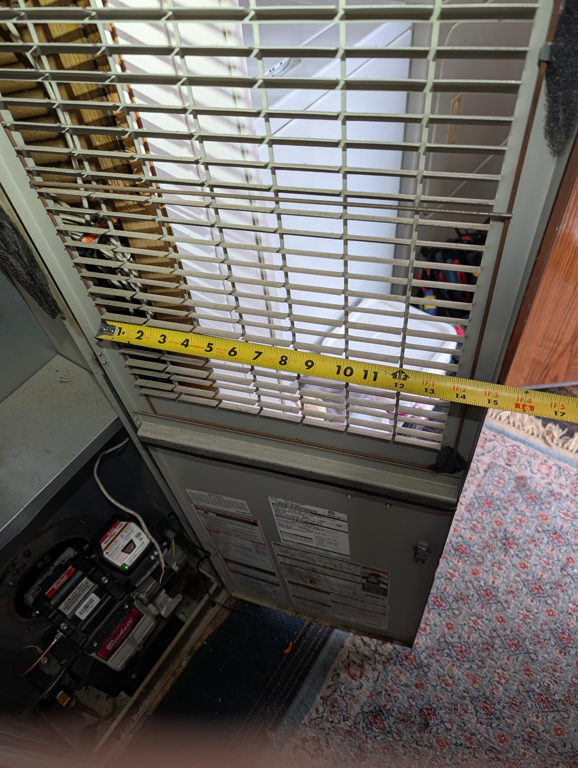 Equipment is a Miller Oil furnace in trailer.

They have been without heat since March 2025. They had allowed tank to run out. Had it filled. Then they had someone bleed the burner and tell them they needed new “ignitor”

I found clogged nozzle and electrodes very worn. One was completely broken off. They had reset primary control 3 times so there was oil in chamber.

Offered to replace electrodes and nozzle. They agreed. Completed work today, Then tested system. During first run time smoke billowed from a point in the flue piping as a result of the excess oil in chamber burning off.
Allowed system to run ten minutes. Then Cycled system 3 more times. Combustion is clean now. No smoke making its way through burner observation port or flue pipe. 

Important Notes:
*There is no filter. Showed them where the filter I supposed to go. Approximate dimensions 14x25x1

*The outside oil tank gauge is illegible. Need new tank gauge. They said they will take care of tank gauge. 

Furnace is from 2