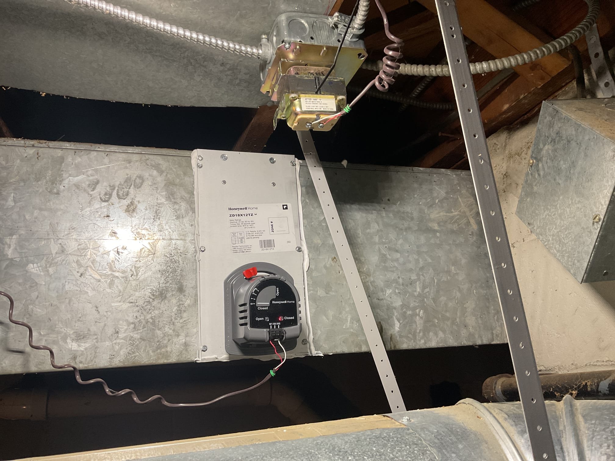 Replace zone damper caulked and sealed and tested operation. Also performed quality assurance while on site. Checked over settings in the furnace. Checked all electrical connections and components, system is working properly at quality assurance . 