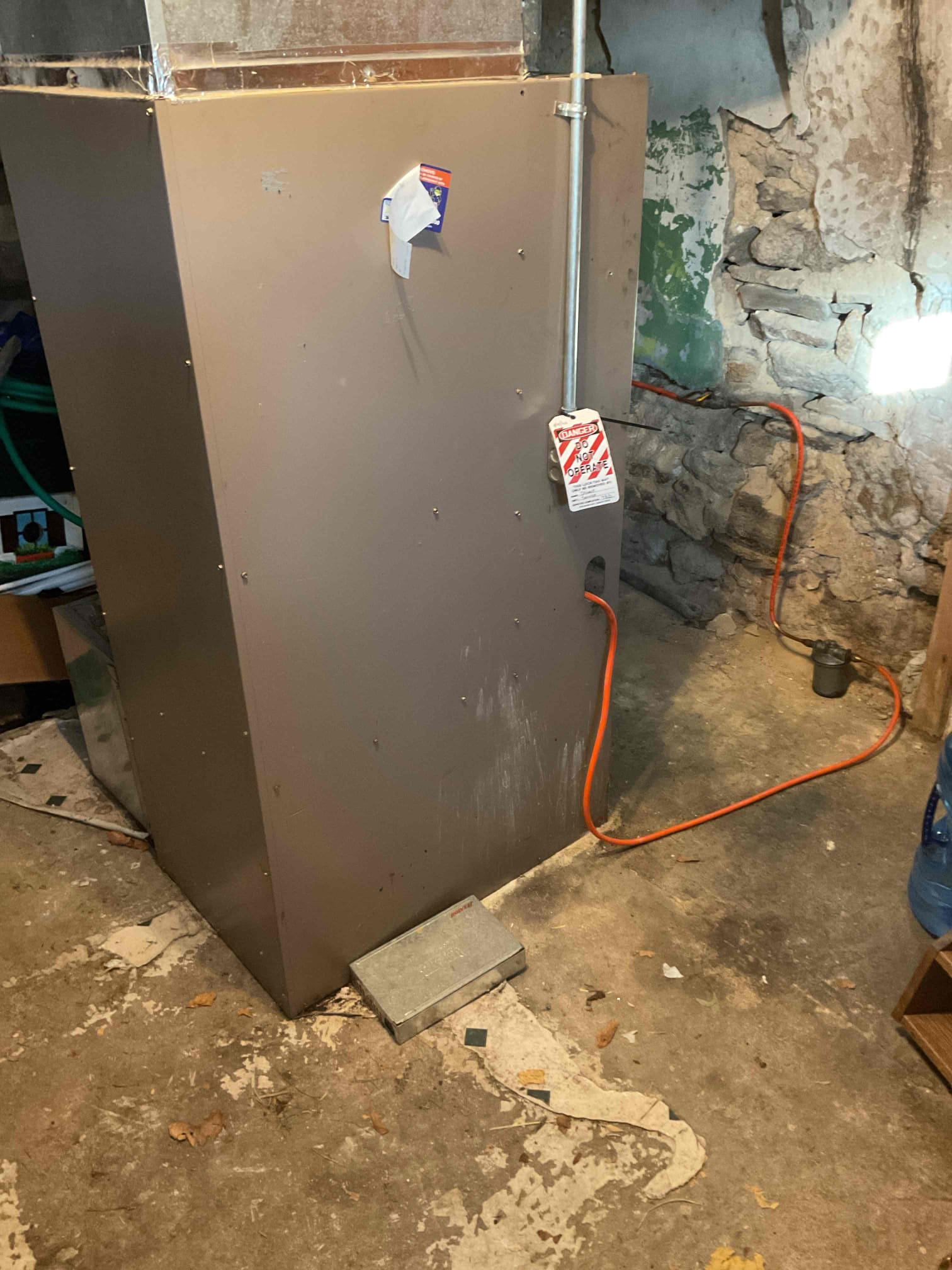 I arrived for an oil furnace check up and found soot all around th3 unit and in the cabinet and blower compartment. I talked with the customer and highly recommended in getting an estimate for new system and let her know I was going to red tag the furnace due to being a danger running the system. The oil furnace is over 22 years old. We have a comfort consultant coming out between 10 and 11 today to give customer options I collected for $65 for charge did not charge for check up was not completed. The $65.00 charge was paid by credit card.