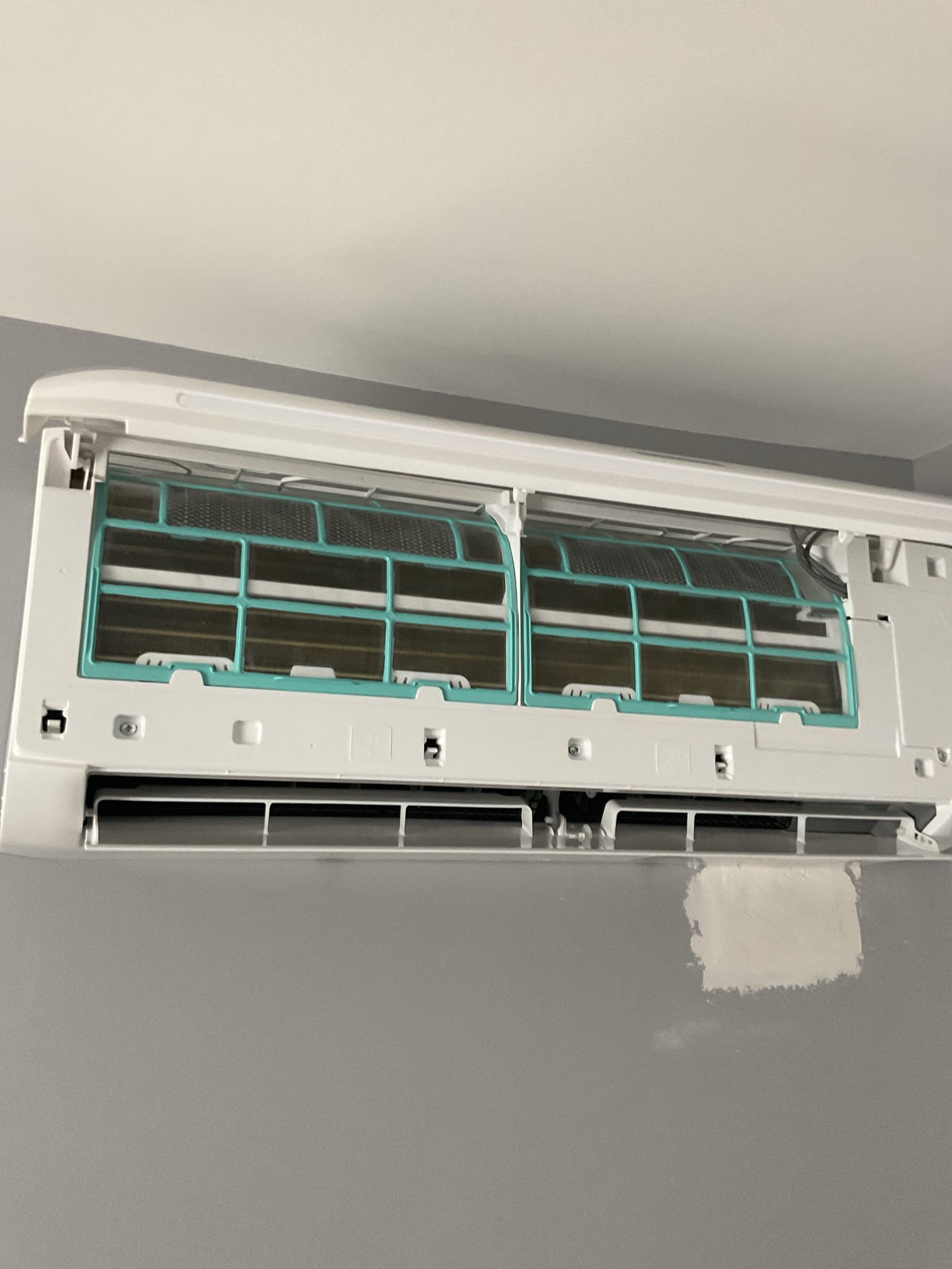 Quality Assurance inspection for Minisplit install. DuraStar (Rheem)
1 indoor head wall mount 9,000 BTU capacity. Second floor nursery room.

Inspected mechanical: outdoor unit and power monitor/disconnect is level. Penetrations are sealed. Line hide covers are connected. 
Inspected wiring and connections. Configured power monitor for 257V as the over voltage setpoint and 208 as under voltage setpoint. Opens in .5 seconds in the event of an over or under voltage incident.
Measured amp draw.
Checked the outdoor unit refrigerant flare connections.
Measured temperature rise: 78-120! Excellent. Satisfied setpoint of 78° in 25 min.

Did not feel it necessary to put my probes on the unit considering temperature rise was ideal.

Install passes QA inspection. 
 
Showed her how to remove and clean filters.

Sent her estimates for plans for this system and the main system. 