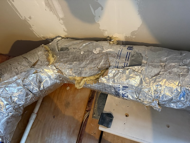 Luis 1-15-26 customer seen some ductwork disconnected from main ductwork, I compare pictures from previous visits. Those runs are always been disconnected from main trunk system. I explained to customer and showed him photos from previous years. He is ok with that. Customer sign up for service plan two AC units and a gas boiler.