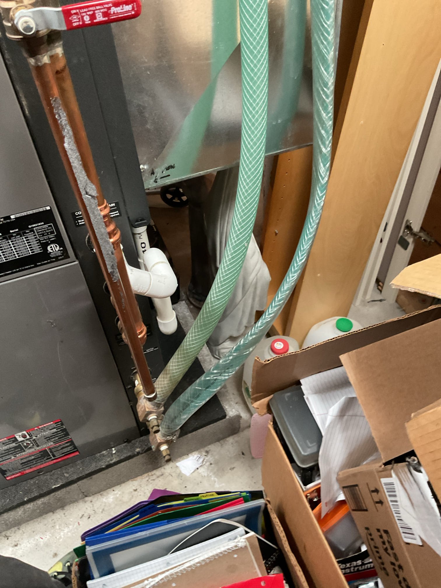 Luis 1-16-26 customer called in for electrical smell with his geothermal unit. Upon arrival talked to customer and he showed me where he thinks the electrical smell is coming from. Found power off to unit. I inspect wires at the area where customer pointed. I did not see any high voltage wiring issue. Customer had a problem with capacitor last summer and capacitor flux got all over the wires. Customer pointed to thermostat wire, i cut about 5 inches and reconnected to control board. I test system operation and I did not experience any electrical smell. Check water temperature supply and return, 37 out 47 in. Supply temp 78 return temps 55. Test back up heat ok. Cycle heat pump ok. Geothermal unit is working properly at the time of service. I offer service plan for the heat pump. Customer said he will think about it in the future. Water pressures were around 10 psi. Water in port might not be reading correctly I would recommend contacting well pump common to fix hose issue and water por