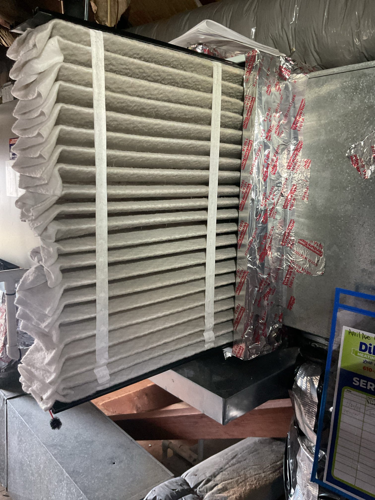 Completed heat tune up for 3 Ton Trane R454B heat pump  (No electric heat kit.) 
Installed by Dibiase 7/1/25

Aprilaire 213 filter ok
Indoor and outdoor coils in good condition.
Inspected wiring, controls, electric motors and components. 
Measured temperature rise and static pressure
Inspected drains. 
Verified integrity of compressor and defrost cycle. 
Checked refrigerant charge/pressures. 262/75 outdoor temperature 32° this matches the manufacturer pressure chart.

Heat pump operating well at this time.
