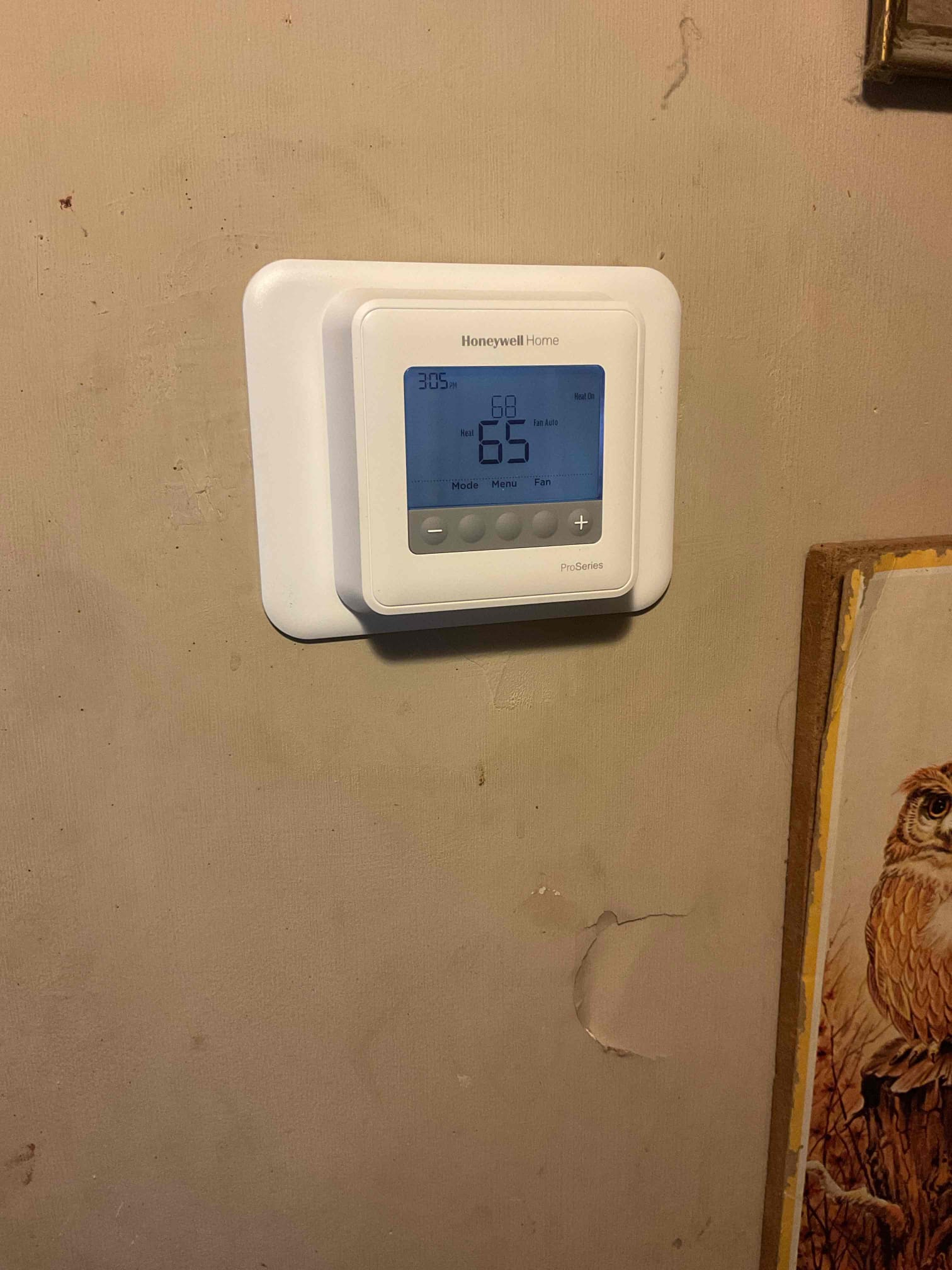 I arrived the the customers home to look at her 15 yr old oil furnace not running. She thinks it might be electrical. I found the oil furnace has 120 volts. I inspected the primary control and it wasn’t tripped. I tried the thermostat and it wasn’t responding . I jumped the wires at the thermostat and the oil furnace came on. I quoted a new thermostat Honeywell pro 4 got her approval. I replaced with thermostat and tested system operation. Customer is still aware that the system should be replaced next fall do to it’s age and condition. I collected for the thermostat repair and diagnostic . Total due $448.10 paid by cc. 