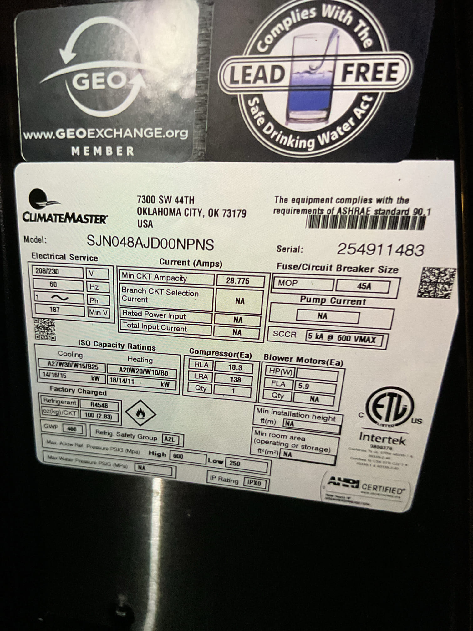 Installed new geothermal split heat pump in basement.  Replaced piping from where it comes into the house to geo unit and fused all piping together.  Completed all wiring with disconnect and low voltage on geothermal unit.  Instaled new Unico high velocity system in attic space and completed all sheet metal work.  Ran new 10" duct from attic to first floor and installed new 12x12 return air filter grill.  Evacuated and released charge on the system.  INstalled new Honeywell S1200 thermostat.

1/16/2026  Joe and Nathan - Completed all high voltage and low voltage wiring on Unico control boards in attic including mitigation board.  Completed drain connections and installation of EZ trap and wet switch.  Purged air from the geo loop and added 5 gallons of Methanol to loop.  Added 9 ounces of 454 b refrigerant to refrigerant circuit.  Programmed new Honeywell S1200 thermostat.  Attempted to start up system and found there was a communicaiton error between board and blower motor.  Calld tec