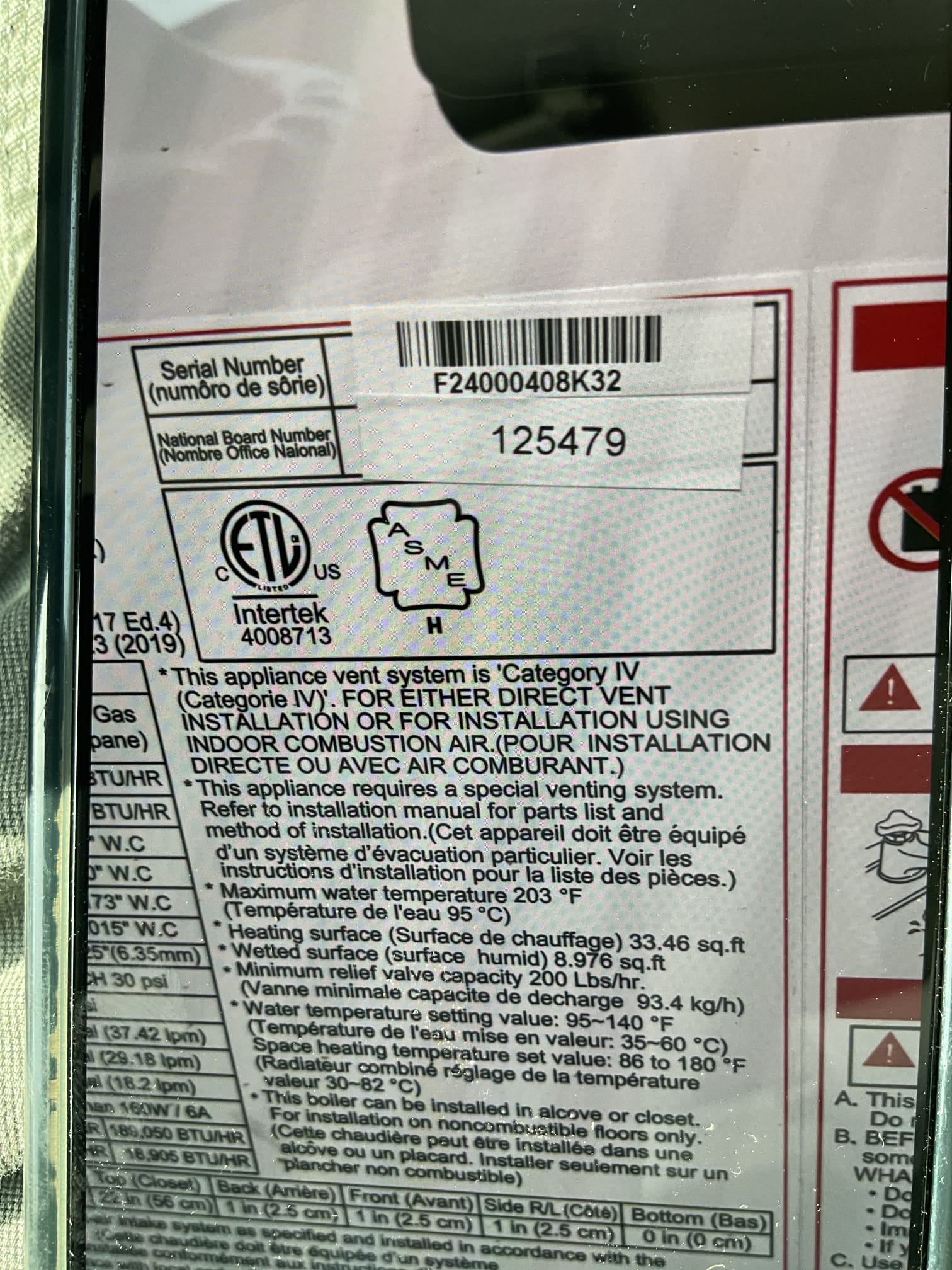 Perform quality assurance.  Remove vinyl tubing and ran to a safe location so the pipe would not be melted or kinked. I pitched the drain vent tube properly so it would not drip water out of it. I checked all the parameters to manufacture specification but not keeping temperature size or not enough baseboard. 

Once again, top of the system is dirty with installation products staining the top.