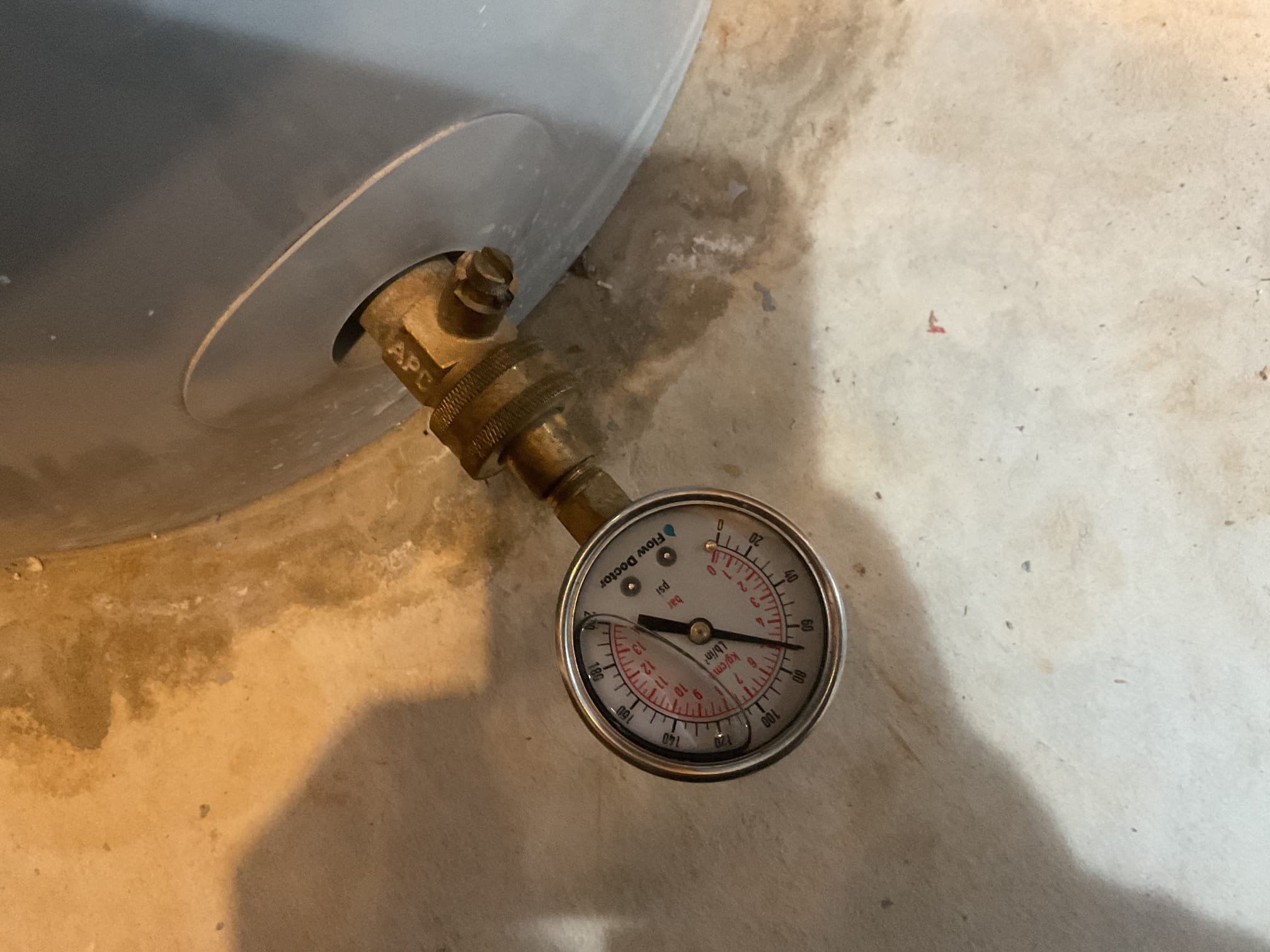 Found very small drip from relief valve pipping. Found relief valve is corroded inside. Homeowner would also like to water heater to be put in drain pan with water alarm. Water heater will need to be drained down to perform repair. Our office to provide estimate. 