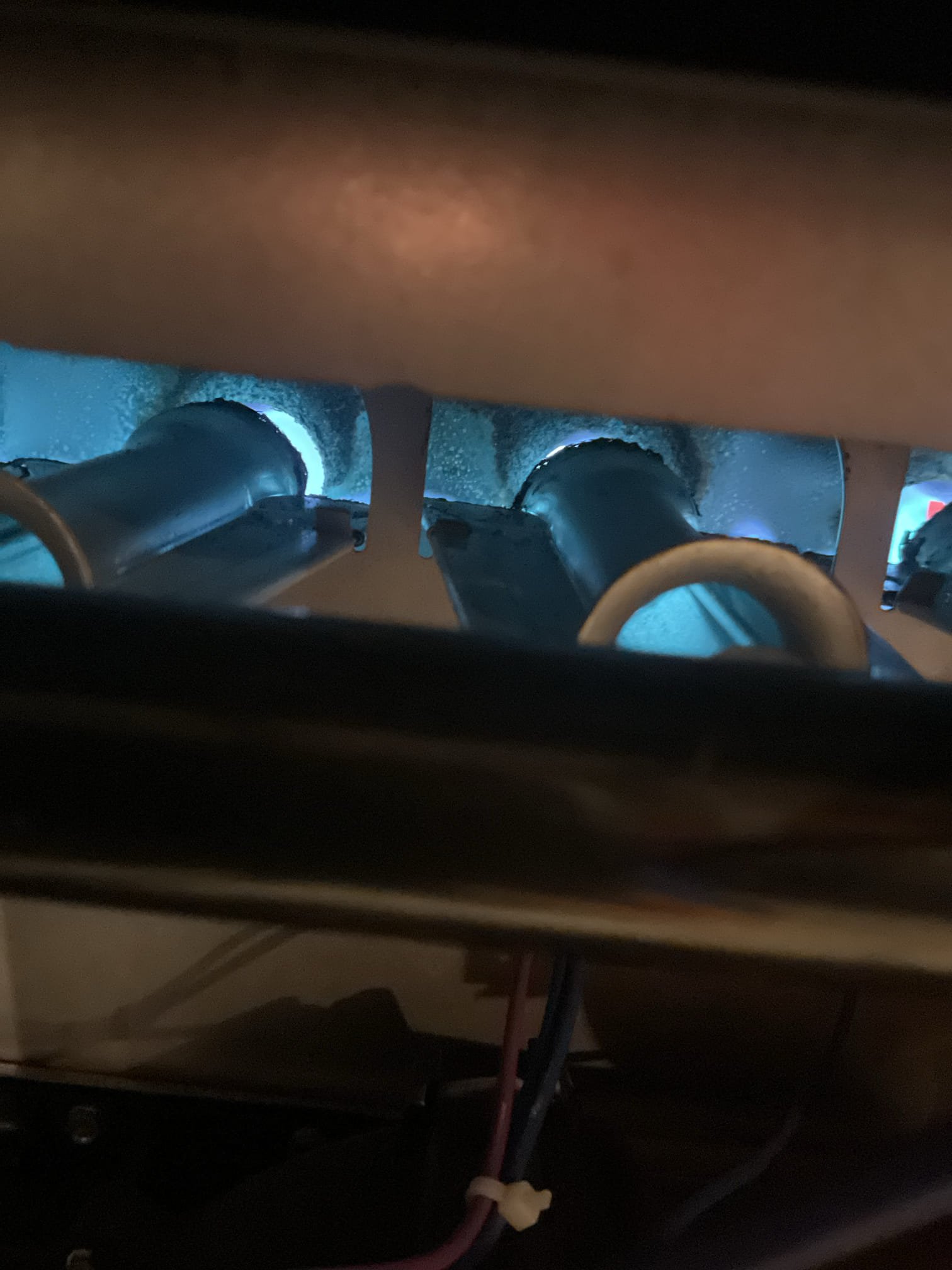 Fully assessed no heating situation. Found when I first walked in several of the 1st floor vents were blocked with magnetic covers. Explained to homeowner that this can create high limit issues on the furnace and can cause a lot of wear and tear on the heat exchanger. Went down in basement and found furnace running. Checked temperature rise it was 51 degree rise. Took off furnace cover and found burners are the o.e.m. Galvanized burners and are very rusted and corroded enough that it will cause inconsistent light offs. Recommend up grading to stainless steel burners. Performed combustion test.