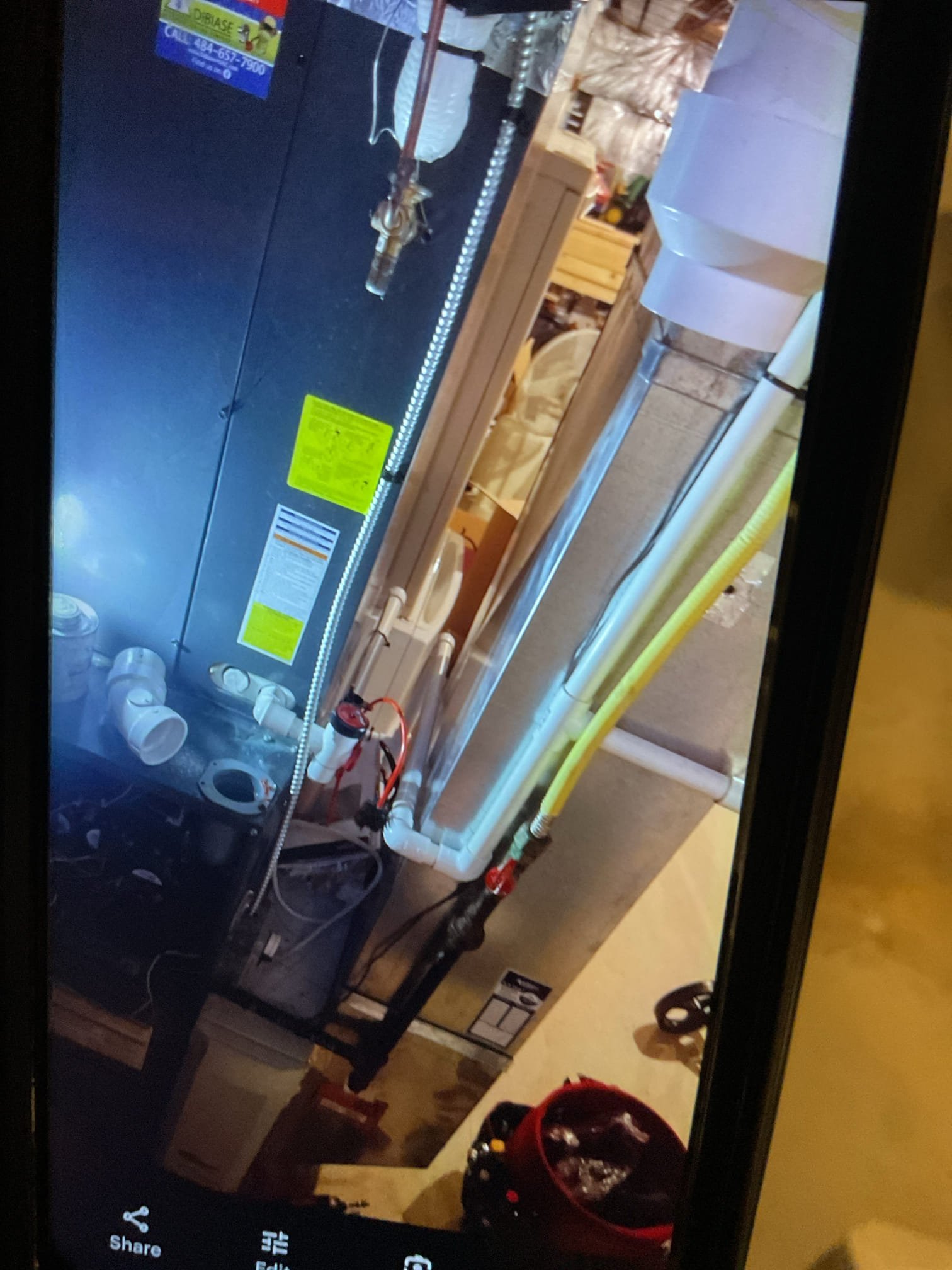 Luis 1-22-26 customer called for water leak by the unit. Found one of the vent connections leaking. I was able to take apart fitting and reapply PVC cement and glue. Verified connection and checked for leaks. No more leaks coming from that connection. Cycle heater ok.  No charge warranty.