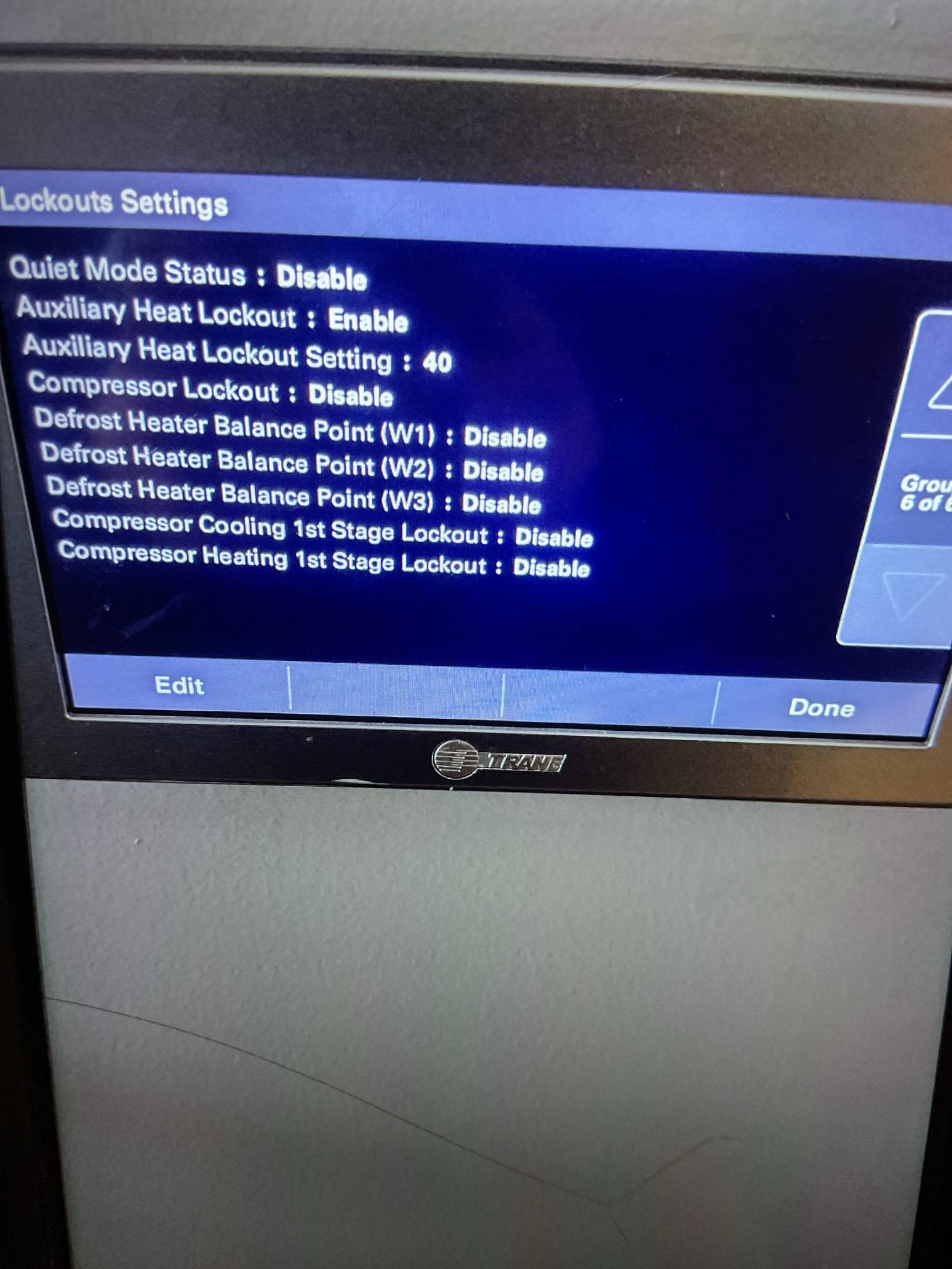 Luis 1-23-26 Customer called in for heat pump not keeping up during cold days. Trane fully communicated heat pump. Check  error codes history on the unit I tested heat pump check refrigerant pressures temperatures. Everything is working good with the heat pump 413 air filter. It’s super dirty. This is probably why unit had some high temperatures error in past error history. Hi Dan tested back up heat 15 KW I noticed that the electric heat was only running at 5K after doing investigation found out during the installation. The other 10 KW was never connected to the unit and thermostat was not set up for 15 KW. I provided estimate to corrected this actions. Customer approved repairs. I connected the other 5K bank to the sub panel and fully set thermostat to 15 kw back up heat, I locked out electric heat at 40 degrees. Test system operation ok. 
Reconnect 5KW to electrical subpanel and reconfigure thermostat for 15 KW back up heat.
Customer will replace filter 
I did inform customer about 