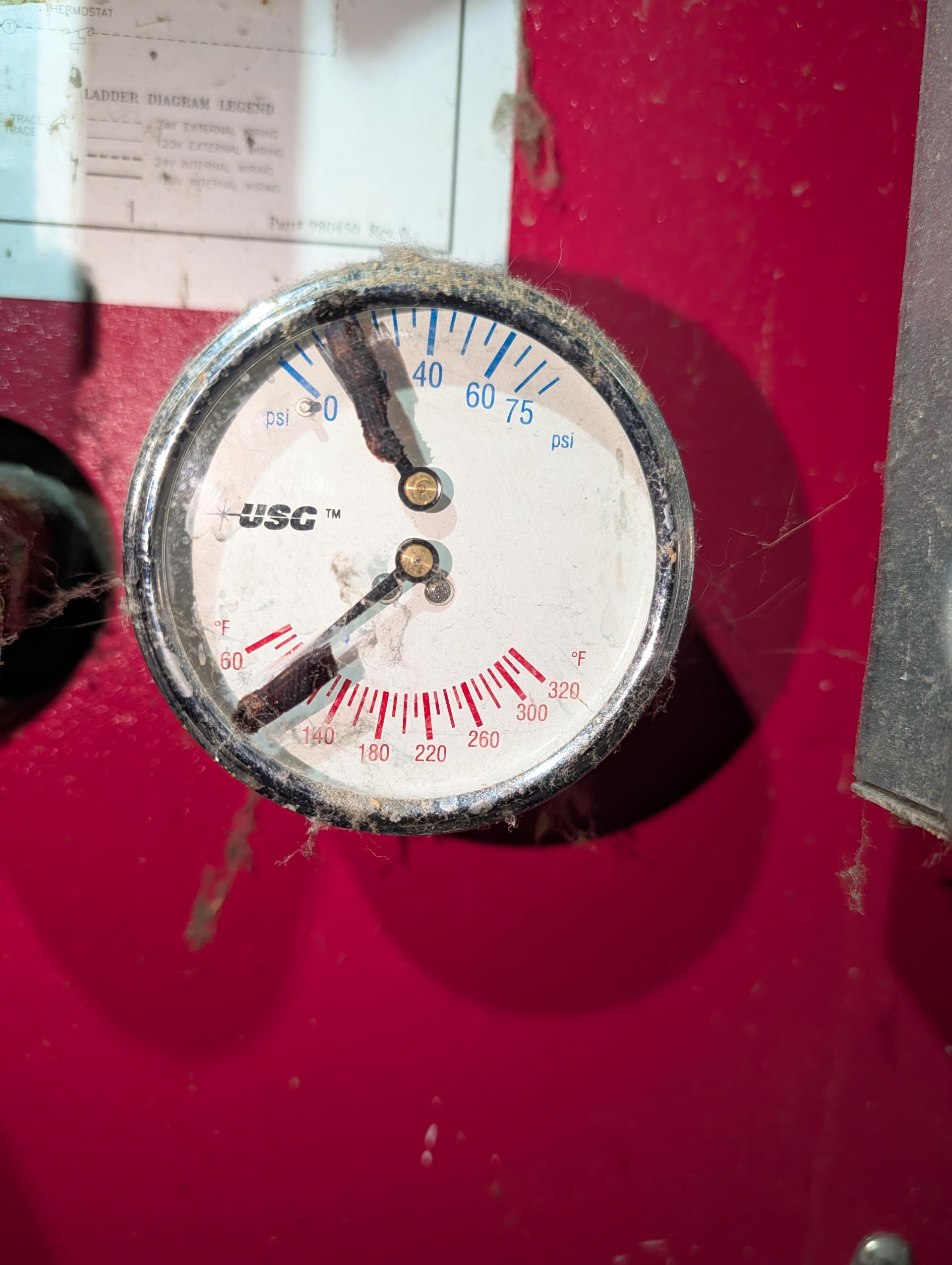No Heat
Equipment is Crown natural gas boiler 61,000 BTU input. Standing pilot gas valve. Radiators. Dates to 2001. 
Found failed thermocouple.
Burner compartment and burners very dirty.

Replace failed thermocouple and cleaned burner compartment and burners. 

Combustion test: Pass

Boiler pressure was sitting at 14 psi. They know how to bleed radiators. It will take a few hours to get boiler temperature up to high limit setpoint.

Expansion tank is water bound. System needs new expansion tank. Provided email estimate.

Homeowner also agreed to plan. 

Considering age of boiler you may think of replacing it. Consultations for system replacements are free. 

Paid for invoice with credit card. 

