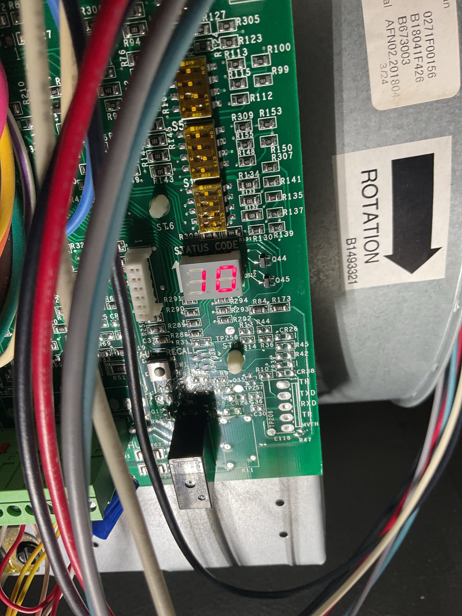 Fully assessed no heating situation. Found gas furnace locked out on an e2 code which is low stage pressure switch open. Made sure all pressure switch tubing was open and venting was open. Also homeowner checked to see that exhaust pipe outside was open which it was. Found inducer motor was pulling 1.74 w.c. Vacuum on switches more than sufficient. Sucked on tubing and did get it to light right off. Would recommend replacing pressure switches. Took photos.  Let homeowner know that the only way to try to keep it running is to try to reset the power switch on side of furnace. Need to order pressure switches for furnace. Gas furnace is working at time of service.  Moved dip switch 
