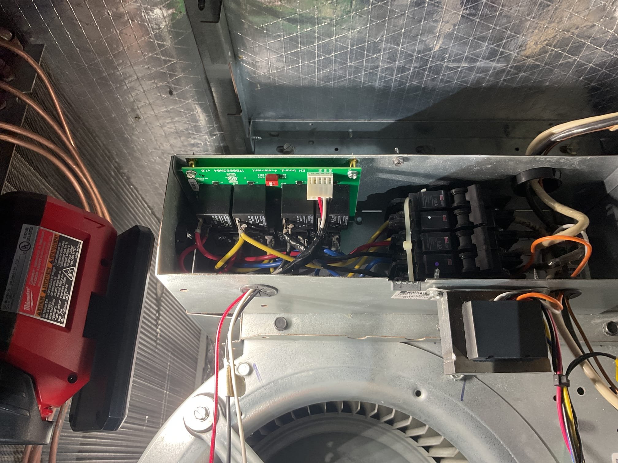 1/27/26. 
Replaced heater kit circuit board and geothermal main control board. Programmed circuit board and took photos with climate master service tool. Tested operation of the system in service mode. Geothermal is working properly at time of service. 