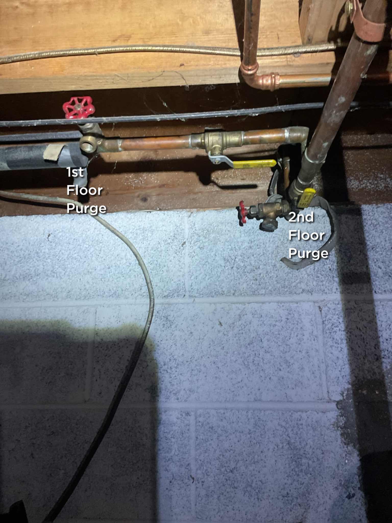 Found second floor taco zone valve stuck closed.
2nd floor zone is also air bound.
I changed out the zone valve head to verify whether it is the power head or the valve itself. Unfortunately the valve itself is stuck closed. Getting no flow through the hydronic zone at all.
This valve needs to be replaced altogether and the system purged. 
Made (2) estimates.
1. Minimal repairs: Replace zone valve and purge hydronic loop
2. minimal repairs plus replace air eliminator head and auto air vent

She agreed to do everything (zone valve+ air elimination head+auto air vent+ purge zone. 

I collected for half of balance of repair plus diagnostic fee today.
We will communicate and schedule to return to complete work. 