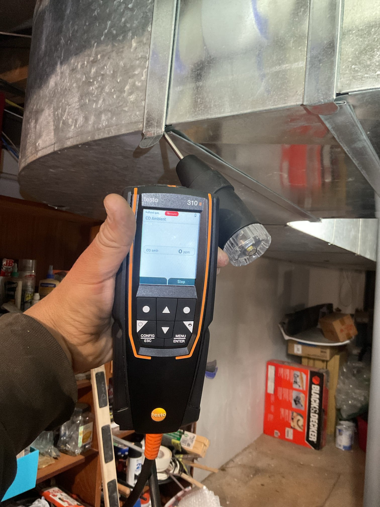 Homeowner’s carbon monoxide detector went off late last night.
He was using his wood fired fire place in living room.
I did an ambient carbon monoxide search throughout the house.
Also did ambient Carbon monoxide test in the ductwork of each system while running 0 ppm million,
Combustion analysis/test for each furnace: Pass
The only time where I had a brief blip of 1 ppm but it quickly zeroed out. was when I was within 5’ of wood burning fireplace.
Chances are the CO detector malfunctioned last night.

Also replaced the 20x25x5 filter at basement system. It is a MERV 16 filter so replace every 3 months. 

His detectors are 12+ years old. I offered a low level carbon monoxide alarm. He is going to replace them. 
