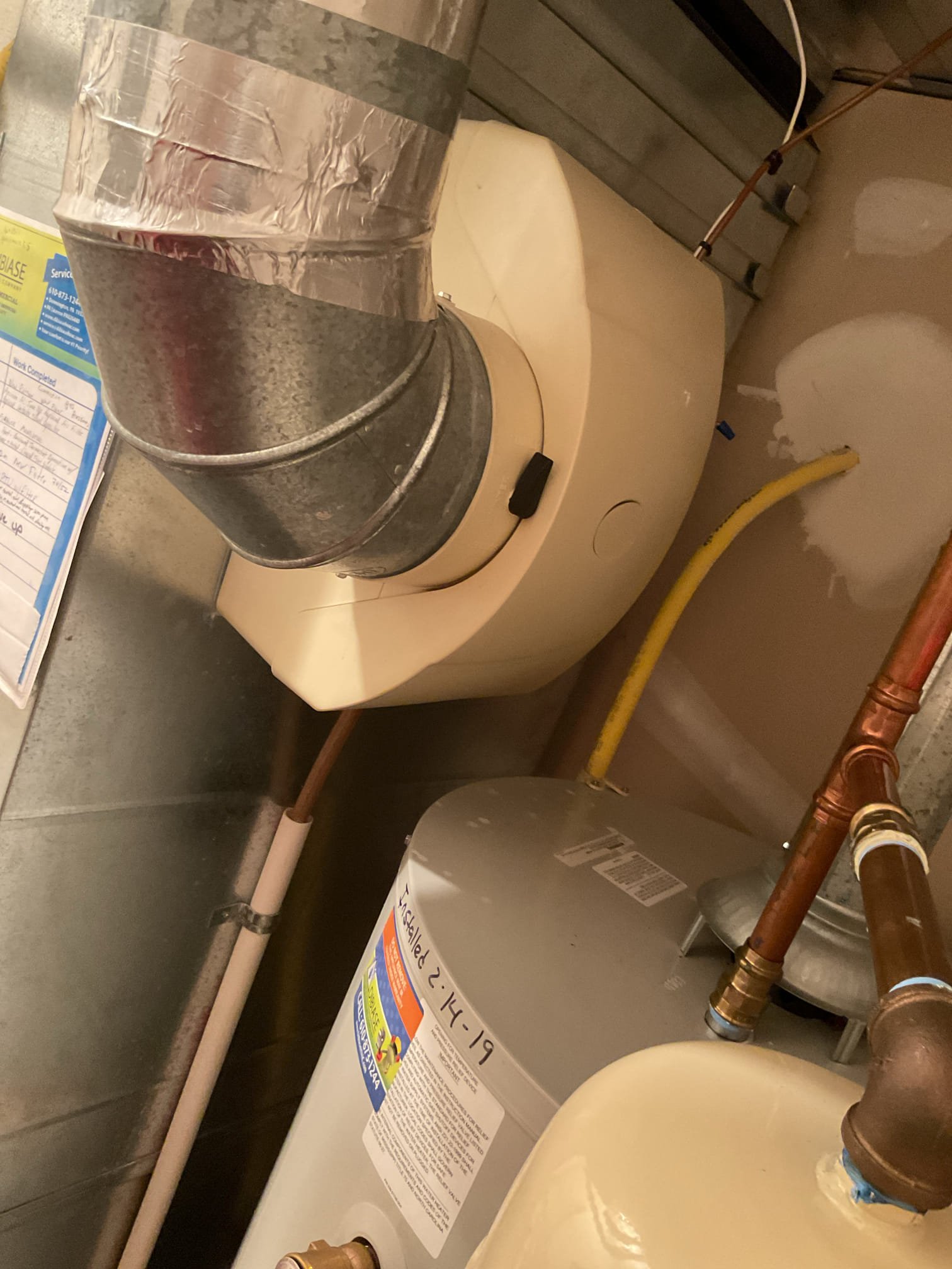 Luis 1-27-26 customer called in for humidifier leaking. Customer tuned water off to humidifier, upon arrival customer stated neighbor turned water off to humidifier. Customer also stated heater was not maintaining temperature, she would set 69 and heater would only get to 66. I first look at humidifier issue. I found humidifier leaking. I talked to customer about issue. This humidifier has had issues in the past. I recommended replacement of humidifier with pan and water sensor. Customer decided to just keep the humidifier off for now. I emailed estimate to install new humidifier with pan and sensor. On the heater side found very dirty filter. Replace filter. I noticed heater cycles on and off on high limit every 10 minutes. I check supply and return air temps 57 degrees Temp rise. 130/73. Check static pressure .95 wc. I inspect limit and is rated 150F. Heater worked better with new filter. I cycle heater couple times. If unit continues to cycle on limit we will need to do advanced tro