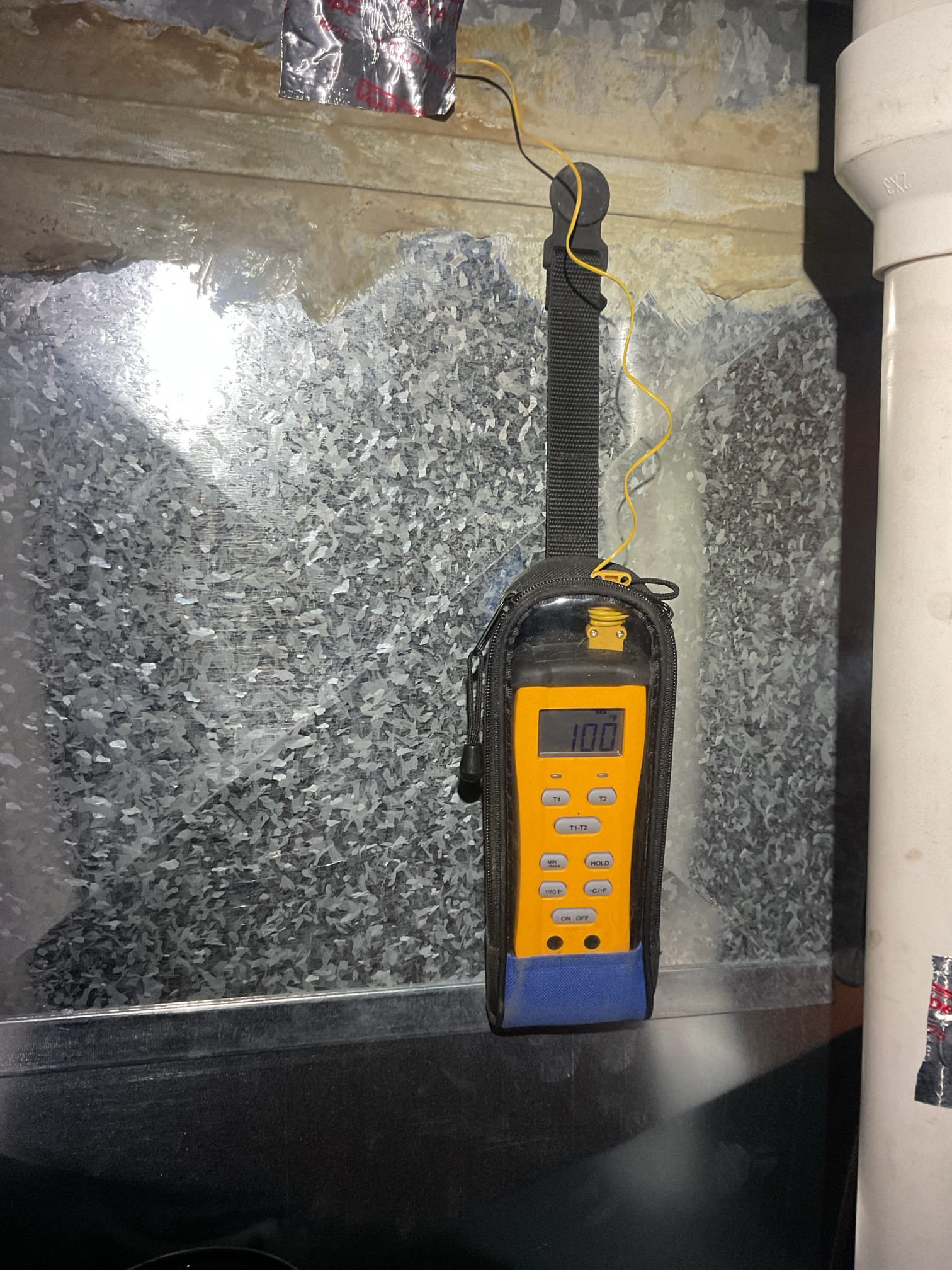 No heat.
Condensate pump tubing was frozen.
Ran new tubing to PVC sink drain using a barb in opposite corner of basement. It will not freeze here.
Replaced 16x25x1 air filter. Was very dirty. Recommend replacing every 1-2 months. These filters can be found at Home Depot or purchased in bulk online.

System operating well at this time. 

The fire department was here today for an issue unrelated to HVAC. They have a “ Exton Security” alarm system. 