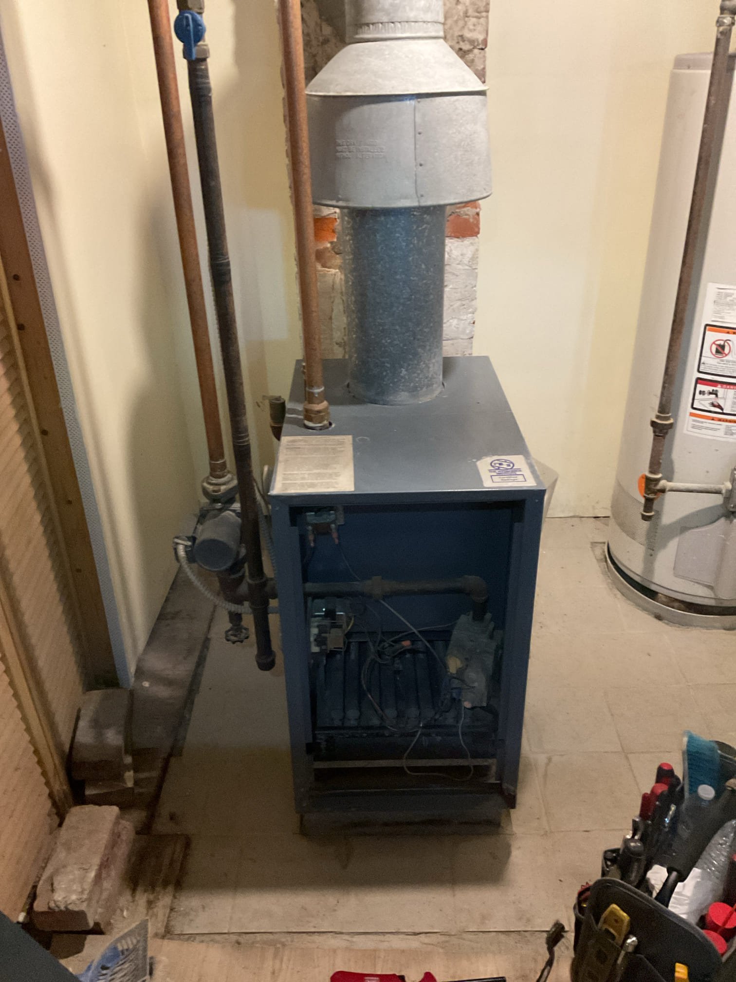 1/28/26 Dan 

I arrived to the customers home that the furnace isn’t running. Found the gas Weil McLain  boiler not heating. I have a call from the thermostat and the circulator is running, found the pilot light was out the thermocouple isn’t holding the flame. I quoted for new thermocouple , and talked to the customer and had told him that it could also be the gas valve not holding the flame. He went ahead and approved the thermocouple repair. I replaced the thermocouple and it held the flame. I tested for combustion and it passed. I Did highly recommend to the customer that the boiler should be replaced in the near future . It’s 28 yrs old . I collected for diagnostic and repair for $483.18 paid by cc. 

I did leave an estimate for a boiler contract for the customers to review. 