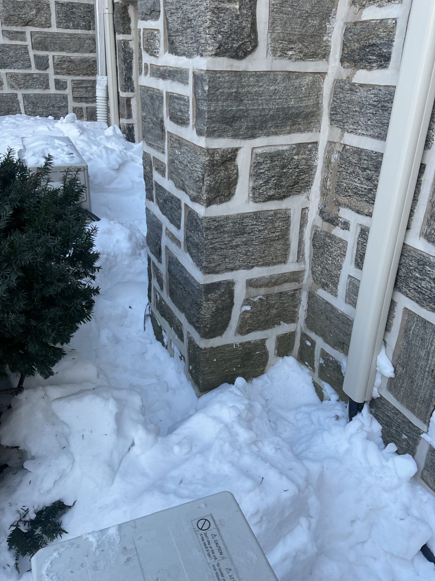 Back Left Minisplit unit locked out on E3 error code. High pressure incident/lockout,
Condenser fan blade was stuck against accumulation of icy snow. 
Outdoor unit covered in snow including outdoor fan blade and bout 1/3rd of outdoor coil. Filters were ok.
Cleared snow including making the disconnects to both of the unit on this side accessible.

If we get a decent snowfall again they will have to keep an eye on this, 

Temperature rise was 60-84

System operating well at this time.

When I got back to truck I realized payment wasn’t completed. I told office to follow up.