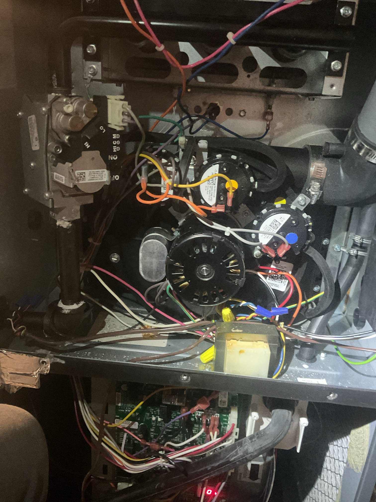 Luis 1-29-26 return visit to replace pressure switches 
- remove faulty pressure switch
- install new pressure switch
- test operation and functionality 
Test operation after repairs. Ok customer keeps thermostat 78 and room temp was 78. Customer asked to replace humidifier pad. Customer supplied pad. #45 pad. Cycle heater ok. I provided estimate to replace water heater anode rod and installation of new humidifier. 