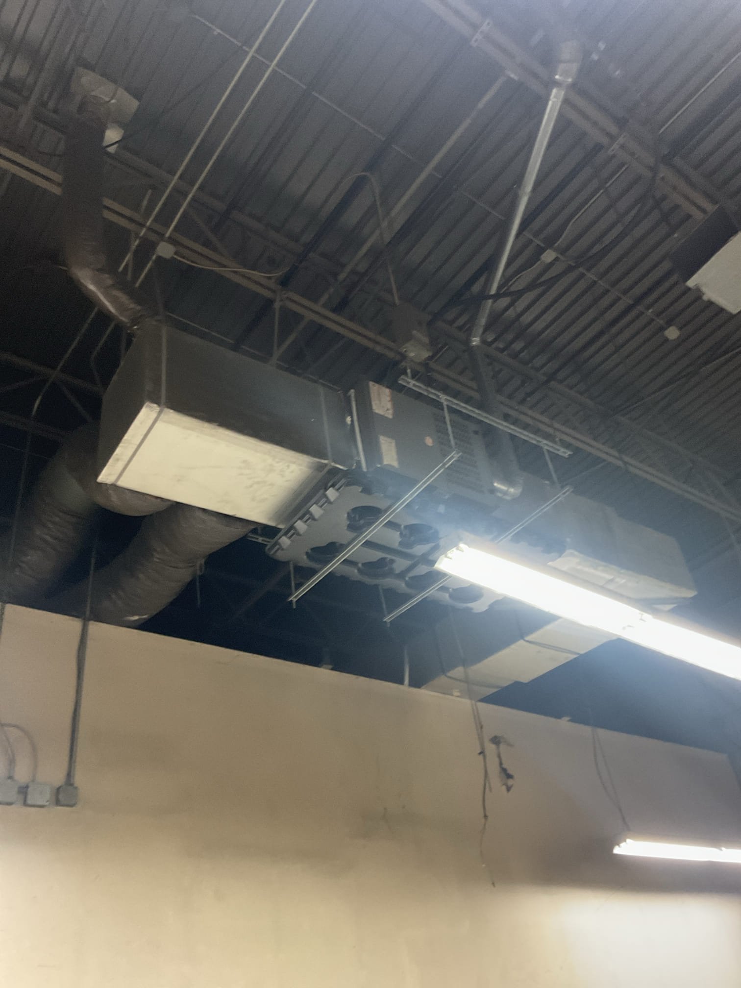 Issue is with the grinder room unit.
It was running when  got here.

Went through tune up procedures:
Replaced Very dirty 24x24x1 filter; recommend replacing once per month.
Cleaned flame sensor, checked ignitor ohms, inspected electrical.
Combustion and draft test Pass

System operating well at this time.
Invoiced for diagnostic and one time tune up. 

Receptionist wasn’t there when I went to go over invoice. Please follow up. 
Corrine who handles billing will be in at 10AM. 