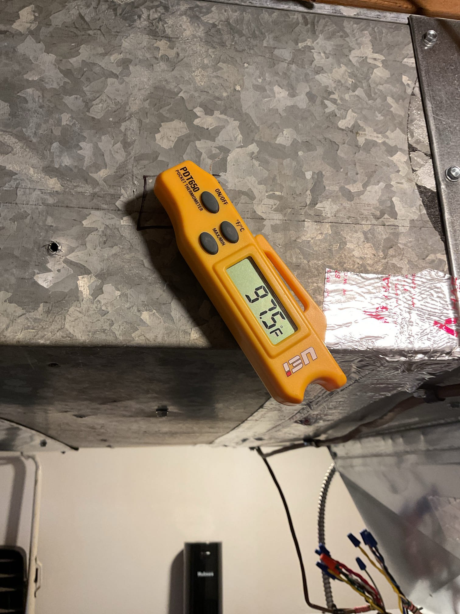 I arrive to the customers home to investigate a sweet odor. I started with the customers air handler. I inspected the indoor coil and the filter and took temp splits at a the supply and return. I went to the outdoor unit check my pressures found good and system went into defrost mode. No issues with the equipment. I could not smell any kind of odor. No charge for new install warranty check out.