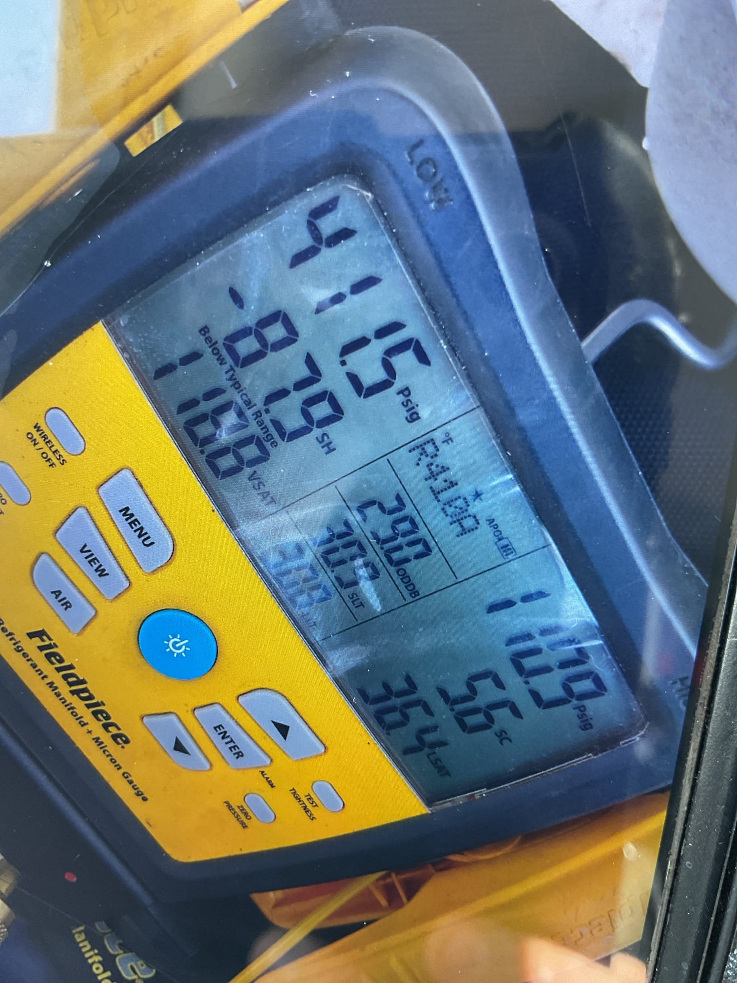 Luis 2-2-26 three indoor head daiken mini split, we been out here two times for no heat, this time I noticed u0 error code, other company added refrigerant, all three indoor heads are heating, 104 degree out refrigerant levels and pressures 410 psig. At this time I would recommend recover refrigerant pressure test system and find leaks. Once we find leaks we can 
Provide estimate for repairs. I Emailed estimate for pressure testing, this doesn’t include repairs. We will need extension ladder and two men for this job. No charge warranty. 