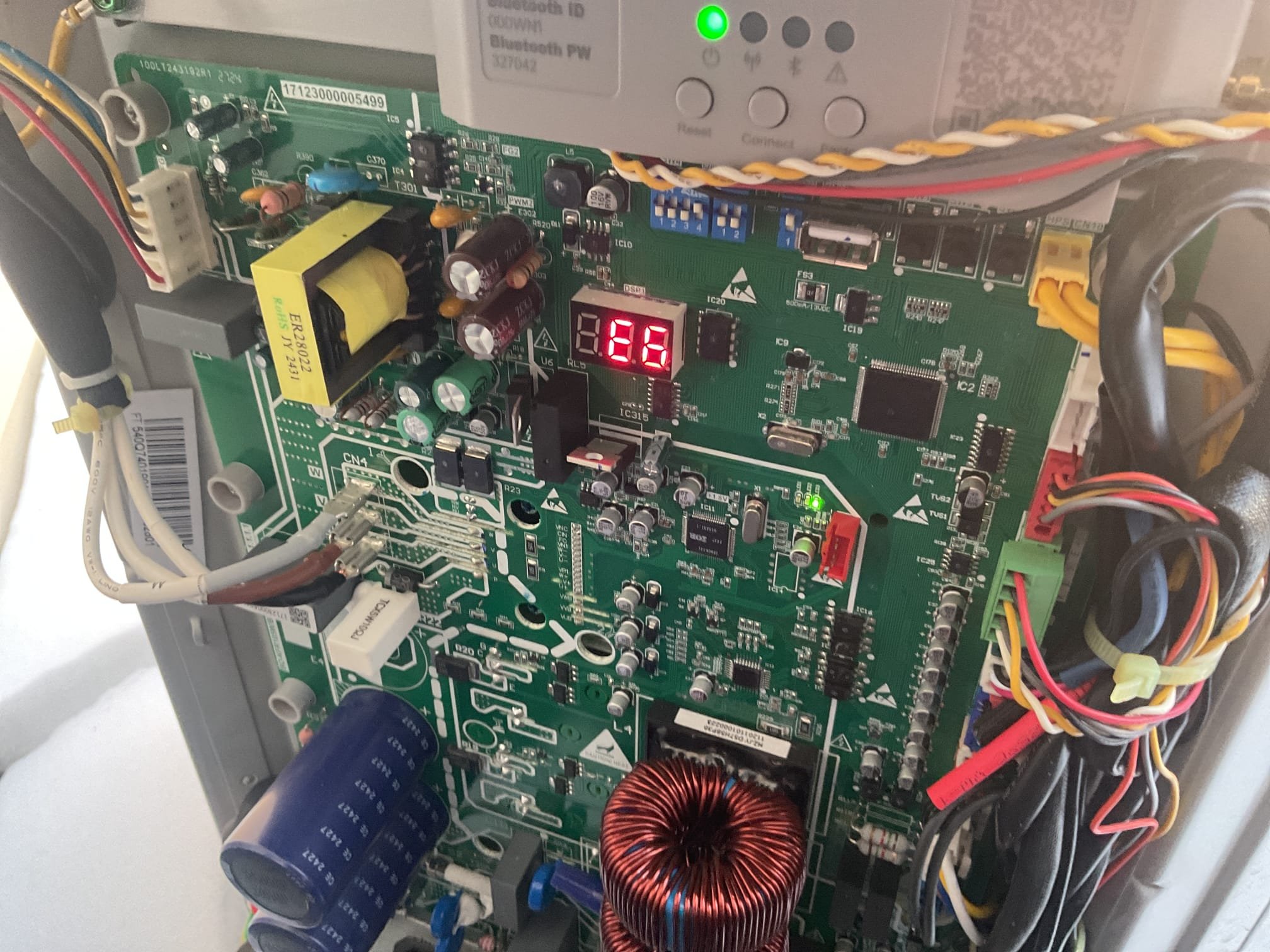 C1107544 part # 8733953149. Fully assessed no heating situation on Bosch heat pump installed January 29, 2025.  Went outside to heat pump and found it locked out on an e6 error code. This code means bad fan motor. Called Bosch tech support to verify. Motor failed the ohms test and also failed the dc voltage test. Control board is sending out the correct dc voltage. Listed part # for motor to order condenser fan motor. Put system into emergency heat for now. Need to order correct part. 