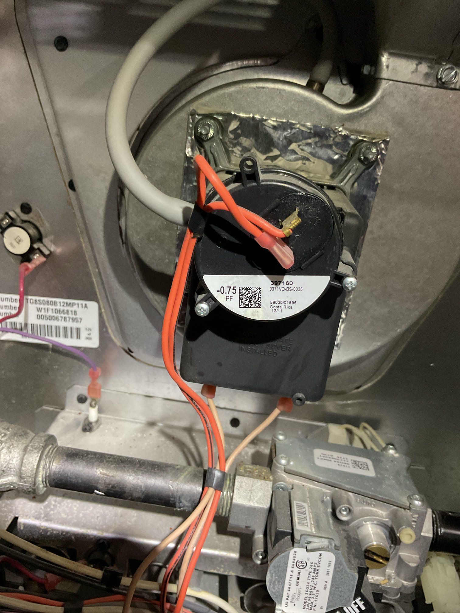 Luis 2-9-26 performed heat check up on 15 year old 80% york gas heater. Found heater running upon arrival, check all systems. Air delivery, ignition and combustion removal. Measure temperature rise, static pressure. Electrical low and high voltage. Performed combustion test. During today’s visit I noticed some items that will need some attention, combustion blower is running higher than rated amps. Igniter is showing wear. Unit is getting older. I provided estimate for recommendation. Due to system replacement would be better option. Customer will decide what he wants to do. 