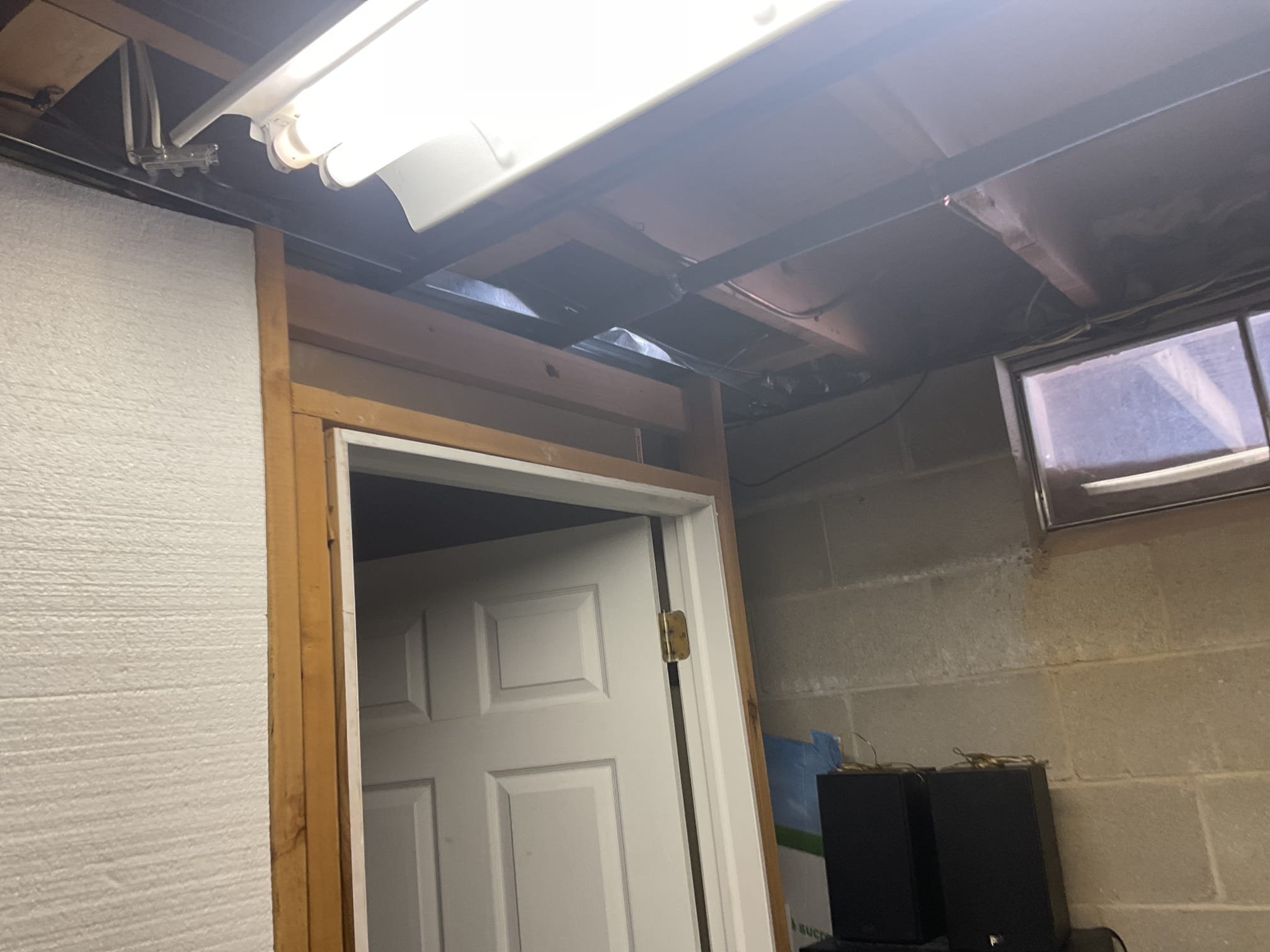 Fully assessed water leaking situation. Found condensation pump constantly running and pump leaking water. Found 3/8” vinyl hose is exposed to the elements outside and was frozen. Explained to homeowner that there are 3 options with the condensate. 1 pump it to the sewer, there are no drains with finished ceiling. (2) pump it to a sump pump, there is no sump pump near. (3) pump it outside but up size to 1” pvc. This can still freeze but is the only option here. Provided estimate. Homeowner is going to un thaw her condensation line herself then will determine what they want to do from here. 