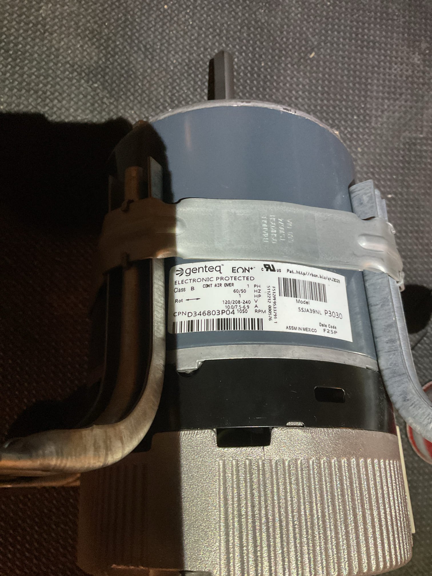 I arrived to Dave’s house to replace his indoor blower motor module. I removed the board housing to gain access to the blower motor. I removed the blower housing and then removed my blower motor from the wheel. The Motor module did  fail it was electrically burnt. I replaced for the new OEM module motor mounted back into the blower housing. Then put the blower housing back into the furnace cabinet and then remounted the board housing. Once everything was back together. I started the system and tested the furnace operation. It did that choke is very noisy in  second stage Recommended  replacing the line choke as well . No charge warranty repair. 