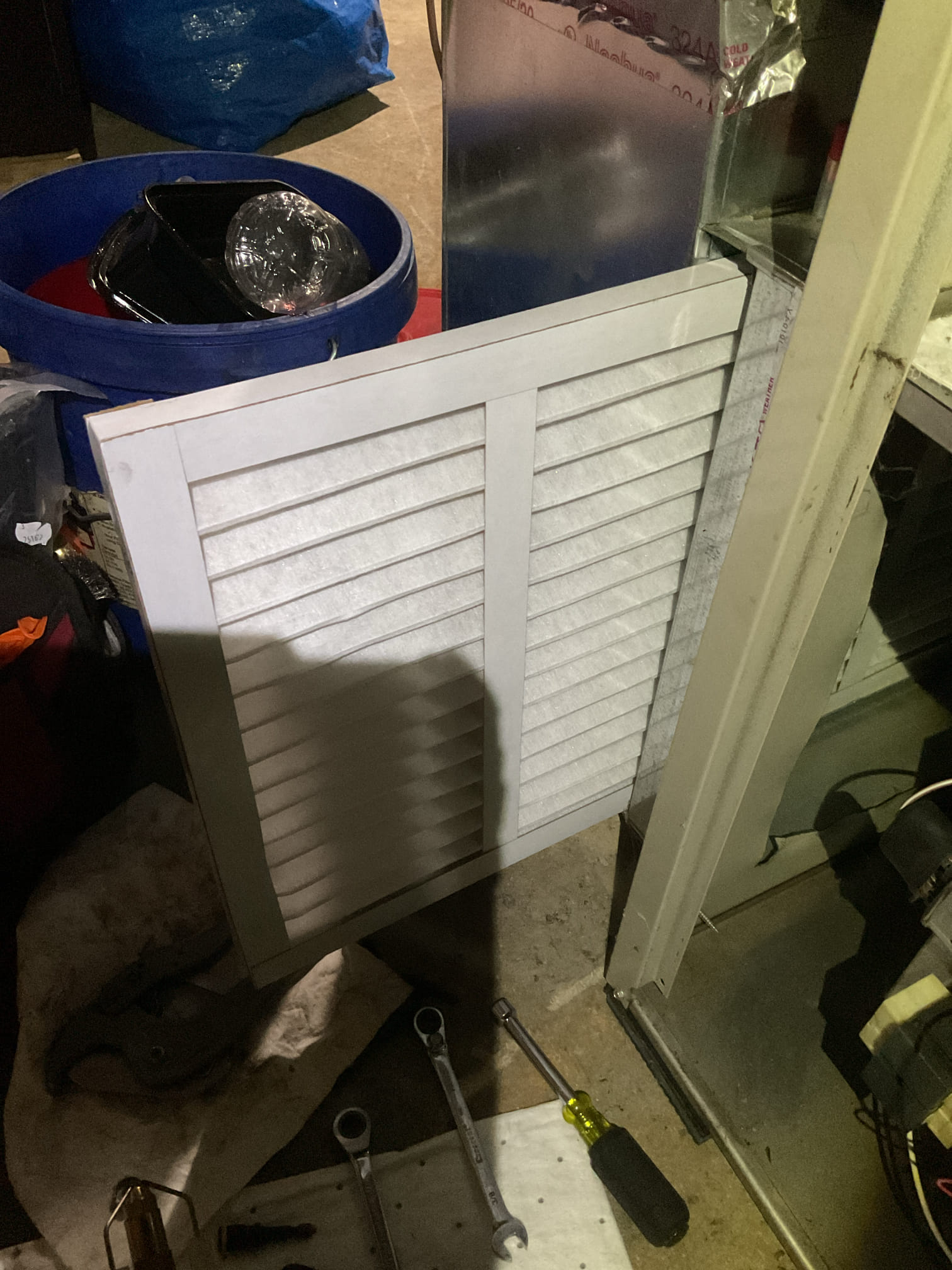 I arrived to the customers home to service their 4 yr old oil furnace system. 
I started with checking the air filter , and replaced the 16x25x1 air filter. I checked all my electrical connections and voltages. I checked and replaced my strainer and nozzle , and the oil filter. I inspected and set my electrodes for proper gapping for optimal performance.  I inspected the flue pipe  for corrosion and pitting. Inspected my heat exchanger and the chimney for clearance. I bled the oil burner and tested system for smoke and combustion. I took temp rise splits at the return and the supply. Everything is running fine at this time of service. 