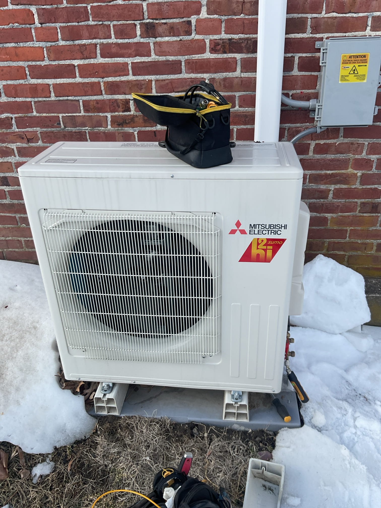 Completed heat tune up for Welder Shop classroom Minisplit.

Cleaned washable filters
Indoor and outdoor coils in good condition 
Measured temperature rise. (71-117=46°) Good 
Inspected wiring, controls and motors. System has power monitoring and surge protection.
Checked refrigerant charge using probe.

System operating well at this time. 