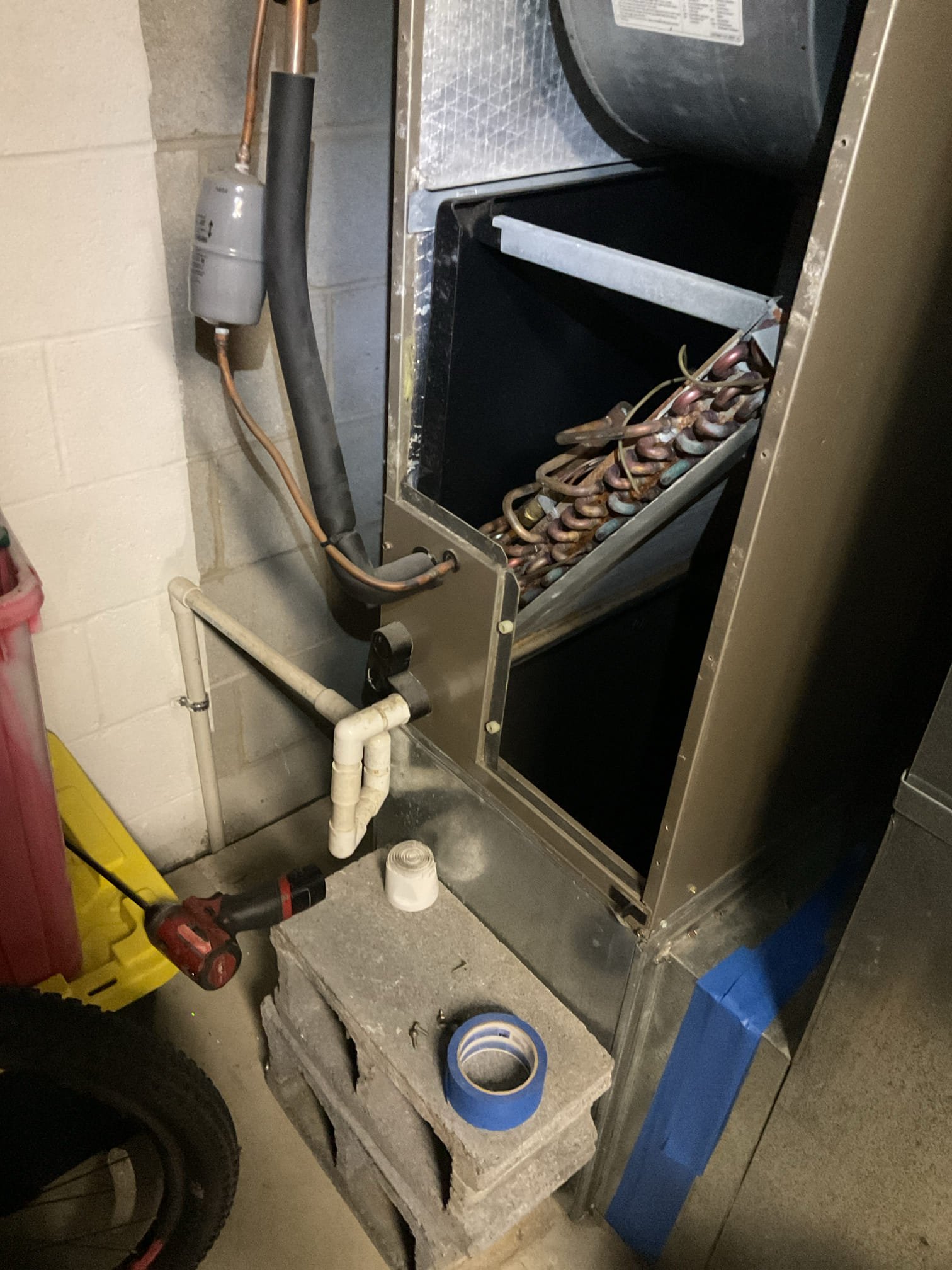 Luis 2-12-26 performed heat check up in 2003 carrier heat pump. Check indoor and outdoor components, air filter ok. Check airflows, test 10 kw  back up heat, refrigeration system pressures and levels. All electrical connections and components low and high. Took photos of components. During inspection I noticed lot of items they will be concern, indoor blower motor is vibrating more than normal, inside i
Air handler fiber glass insulation is getting detached from metal getting very close to electrical. Indoor coils showing major rust and sings of oil leak. Outdoor heat pump refrigerant accumulator has major rust bottom to top. Fan motor is pulling close to manufacturer amps rated. Unit is from 2003, currently running, most likely will need some repairs soon. I would recommend getting and estimate to replace System. After talking to customer, we decided to have the office get back to them to schedule a home comfort consultant so we can provide information about new system. 