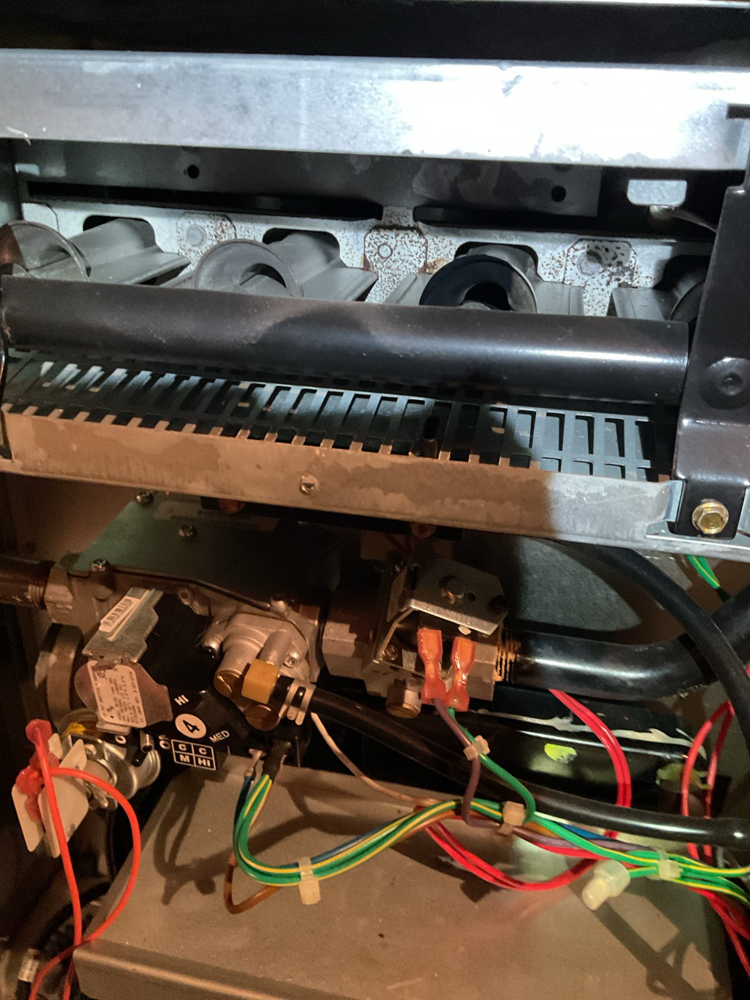 I arrived to the customers home for the first floor system not working. It just got home from being away and have no heat. I first took a look at the thermostat and I had an error code for limit. I went to the furnace and the basement it’s a 15 year-old Bryant furnace, I opened up the burner compartment and I could soot in the burner tubes and on the burner plate . I completed a smoke test and the heat changer is failed. I did not attempt the fire the furnace to check combustion due to safety. I did red tag the furnace and shut off the gas on the valve . Tony is scheduled tomorrow at 11:00 AM to give the customers an estimate on the first floor system. Collected diagnostic for by check..